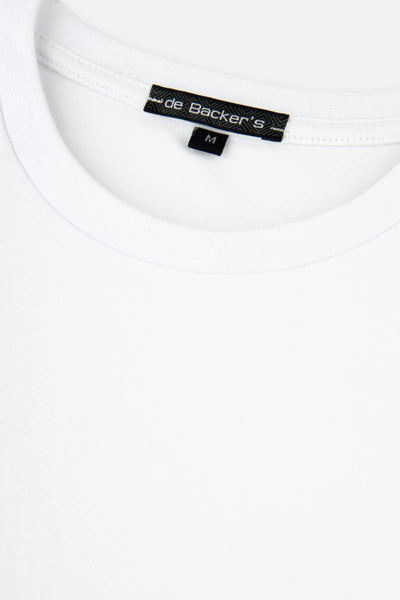 Solid White Round T-Shirt