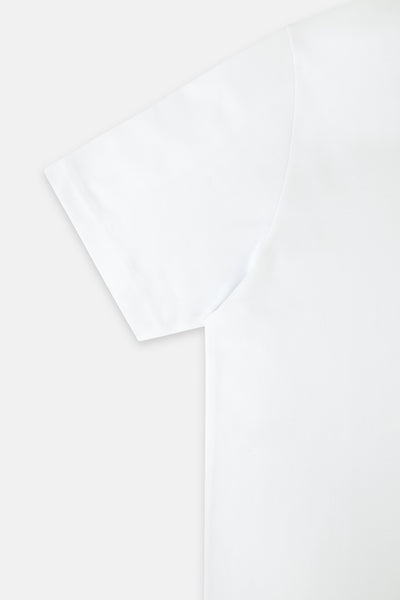 Solid White Round T-Shirt