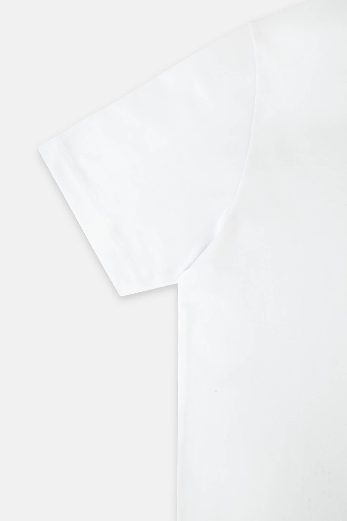 Solid White Round T-Shirt