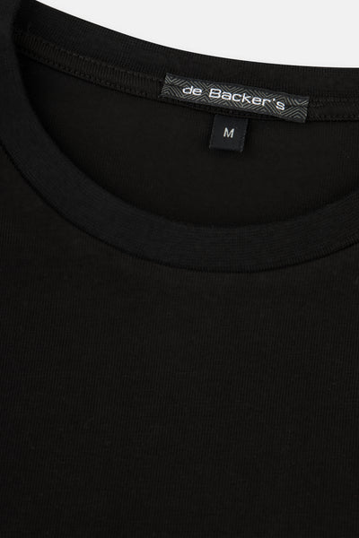 Solid Black Round T-Shirt