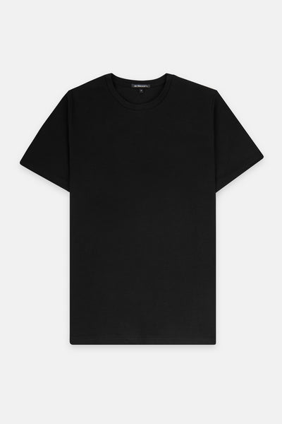 Solid Black Round T-Shirt