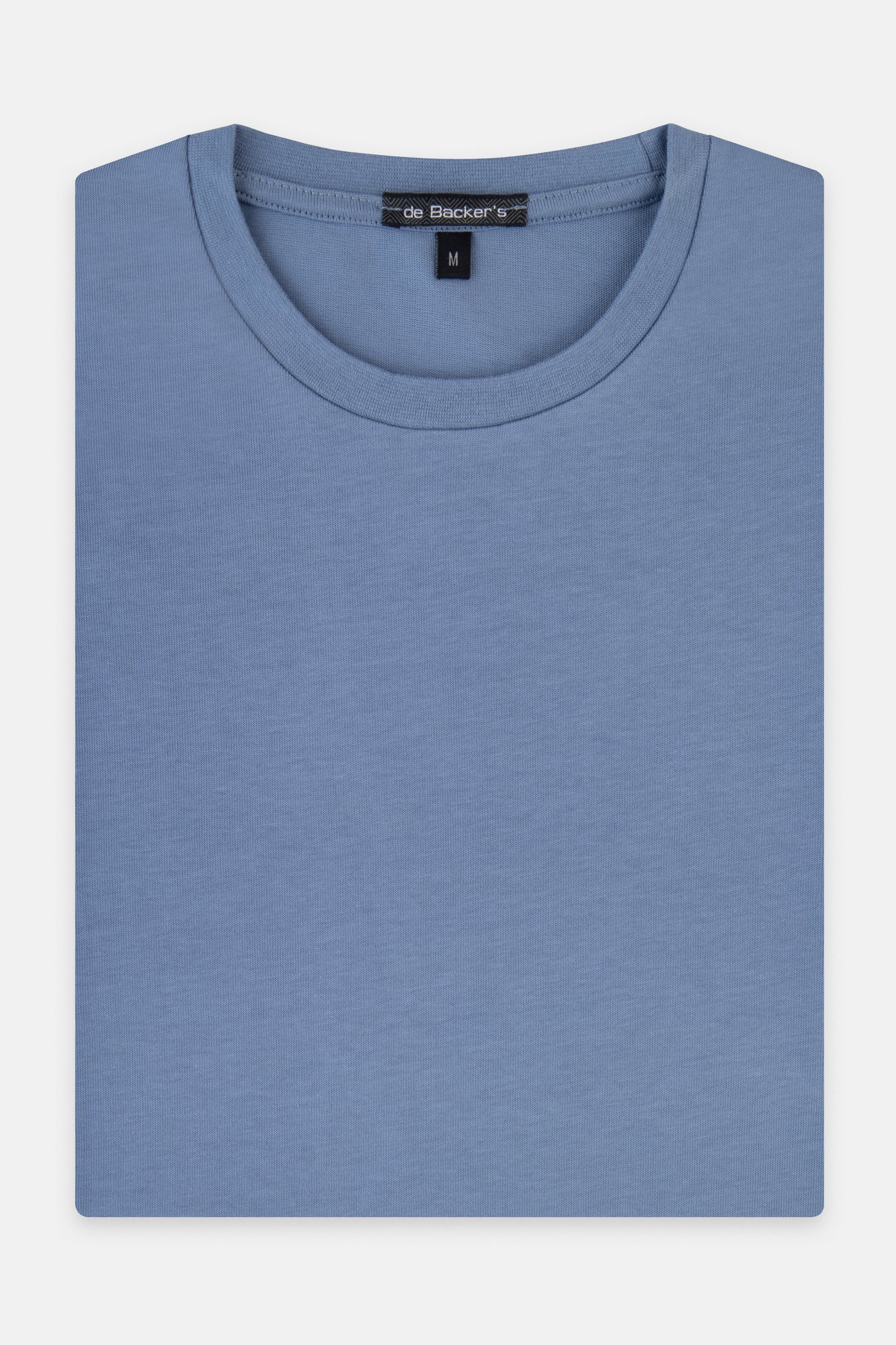 Solid Glaucous Blue Round T-Shirt