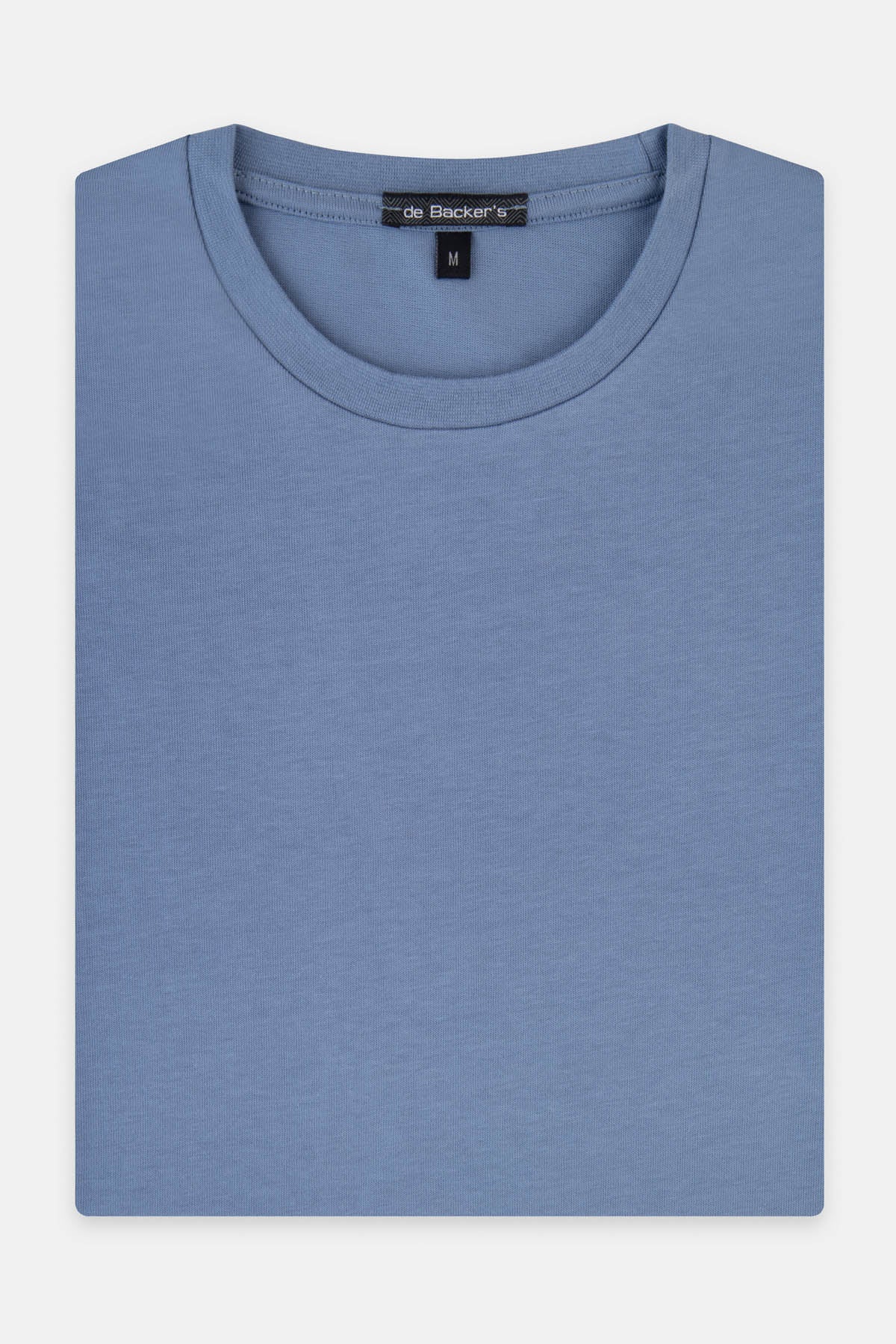 Solid Glaucous Blue Round T-Shirt