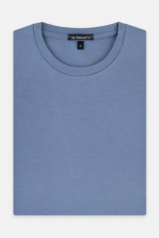 Solid Glaucous Blue Round T-Shirt