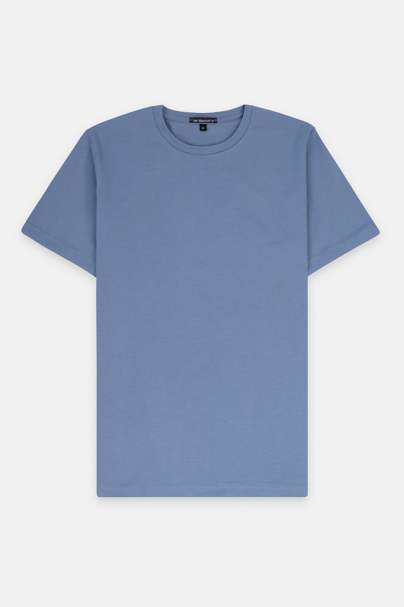 Solid Glaucous Blue Round T-Shirt