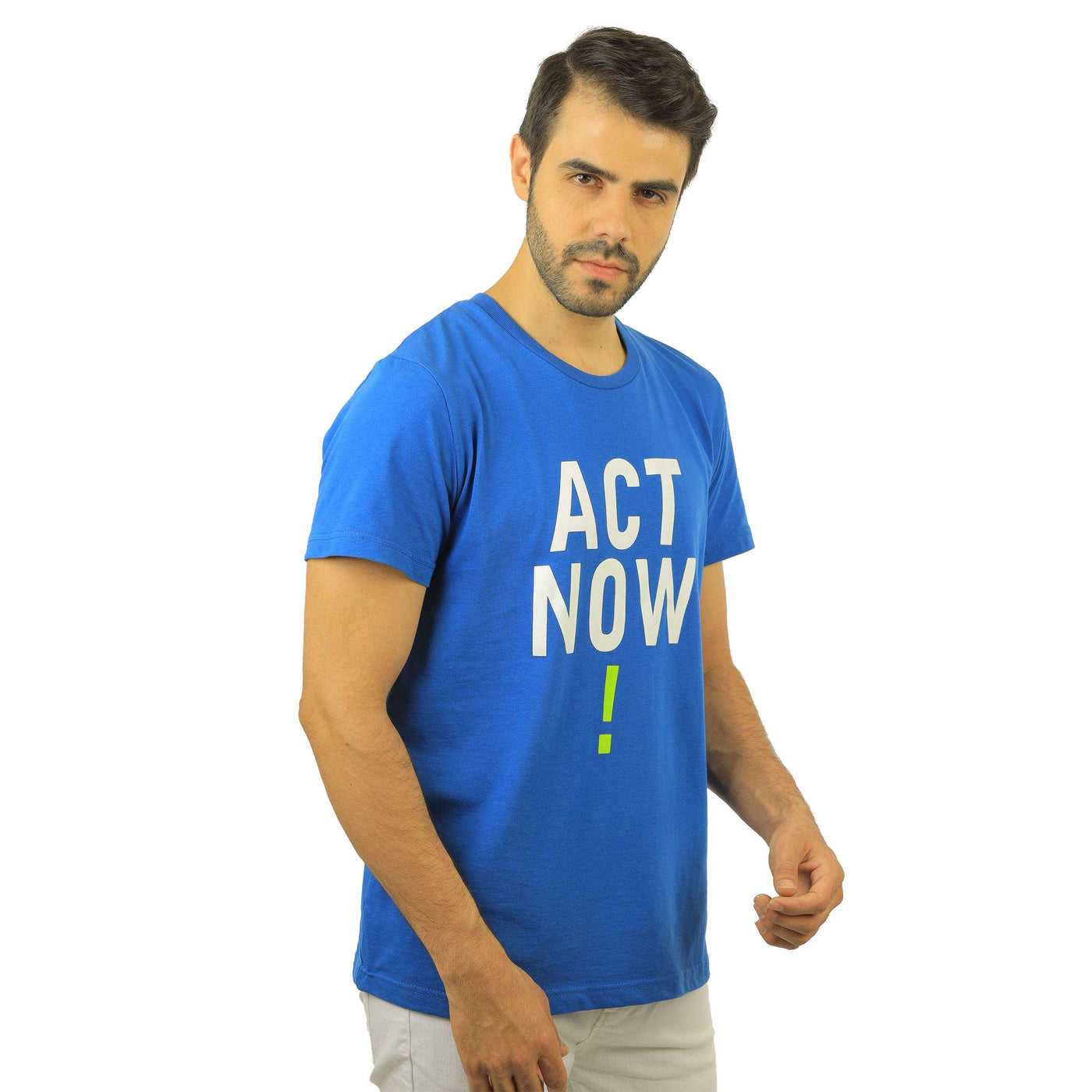 Blue round T-shirt