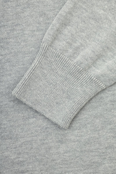 Knitwear Solid High-neck Gray Pullover