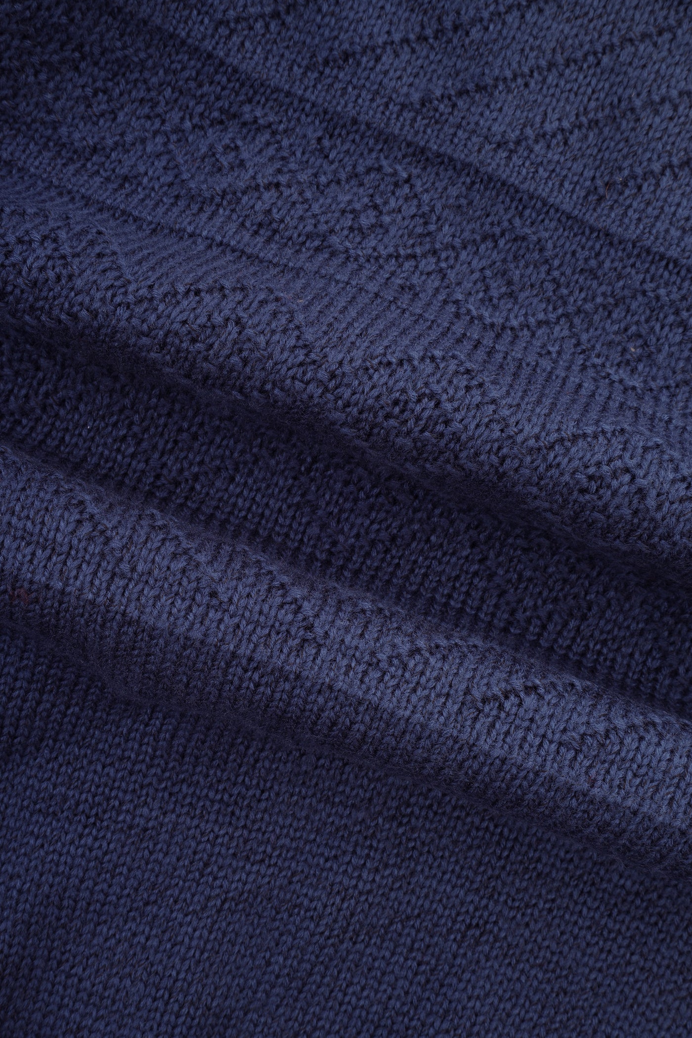 Jacquard Knitted Quarter Zip Navy Pullover
