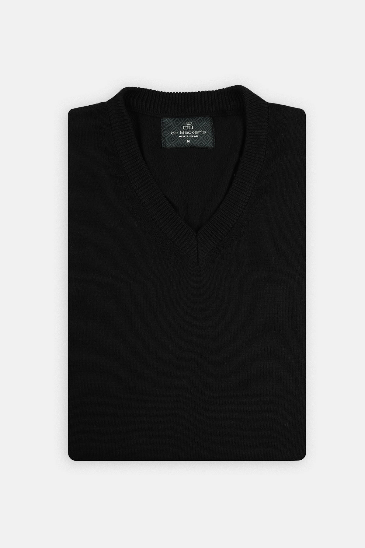 Black V-Neck Pullover - 1