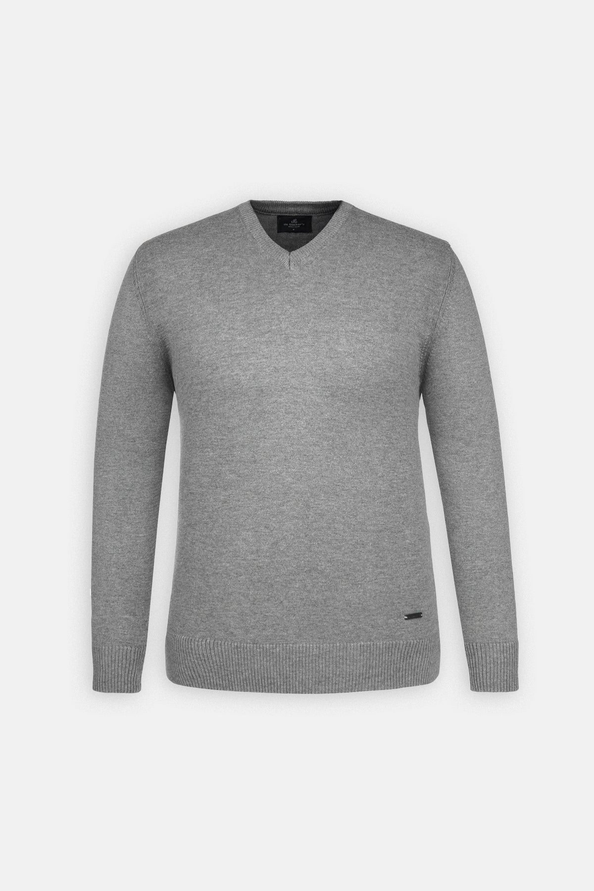 Gray V-Neck Pullover