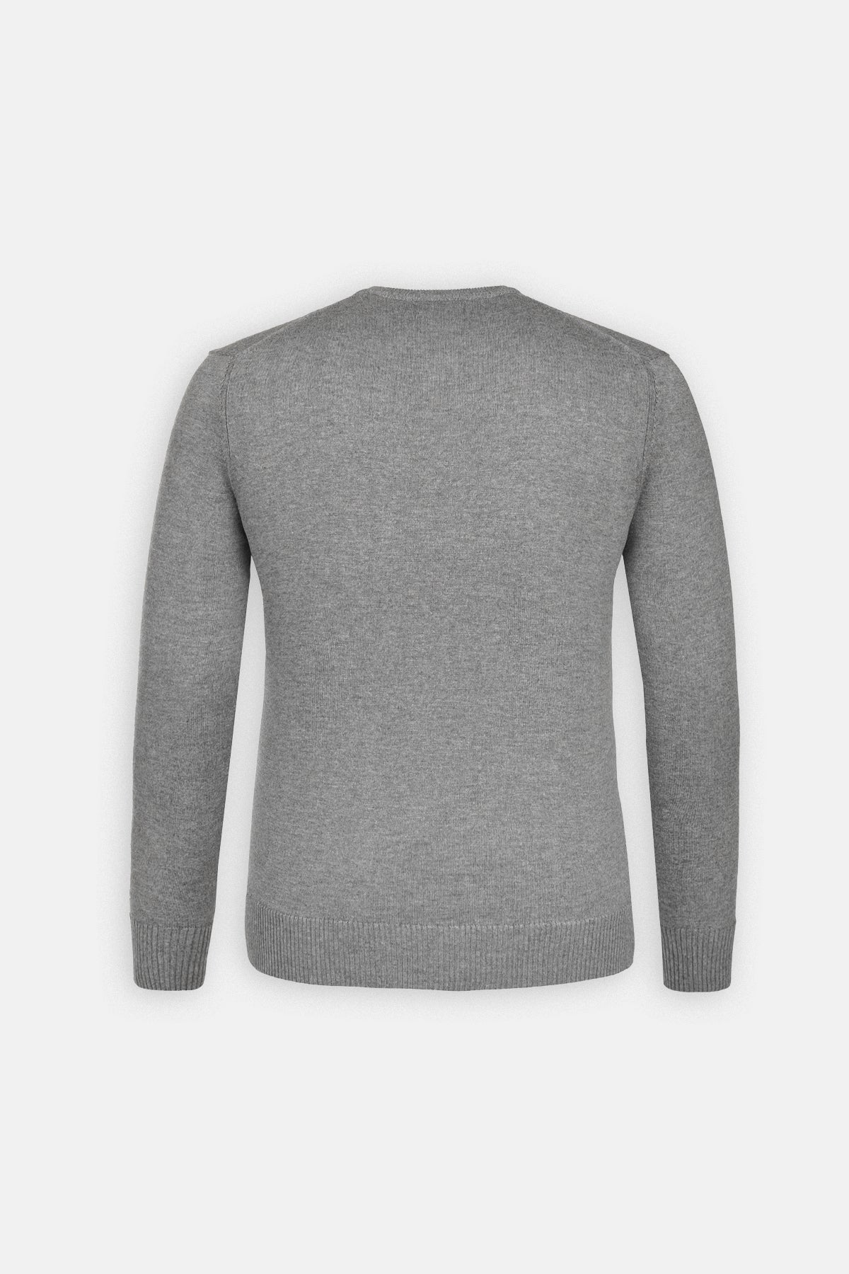 Gray V-Neck Pullover