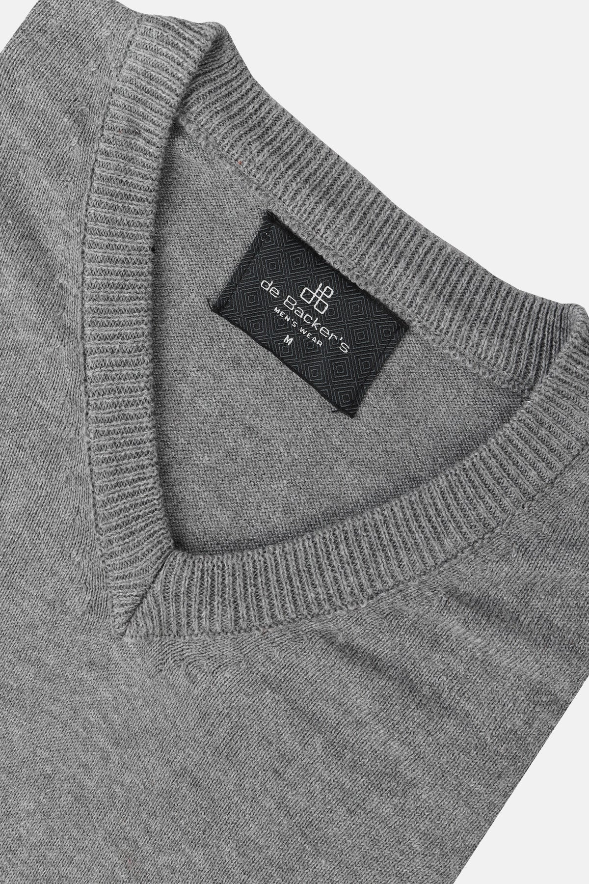 Gray V-Neck Pullover