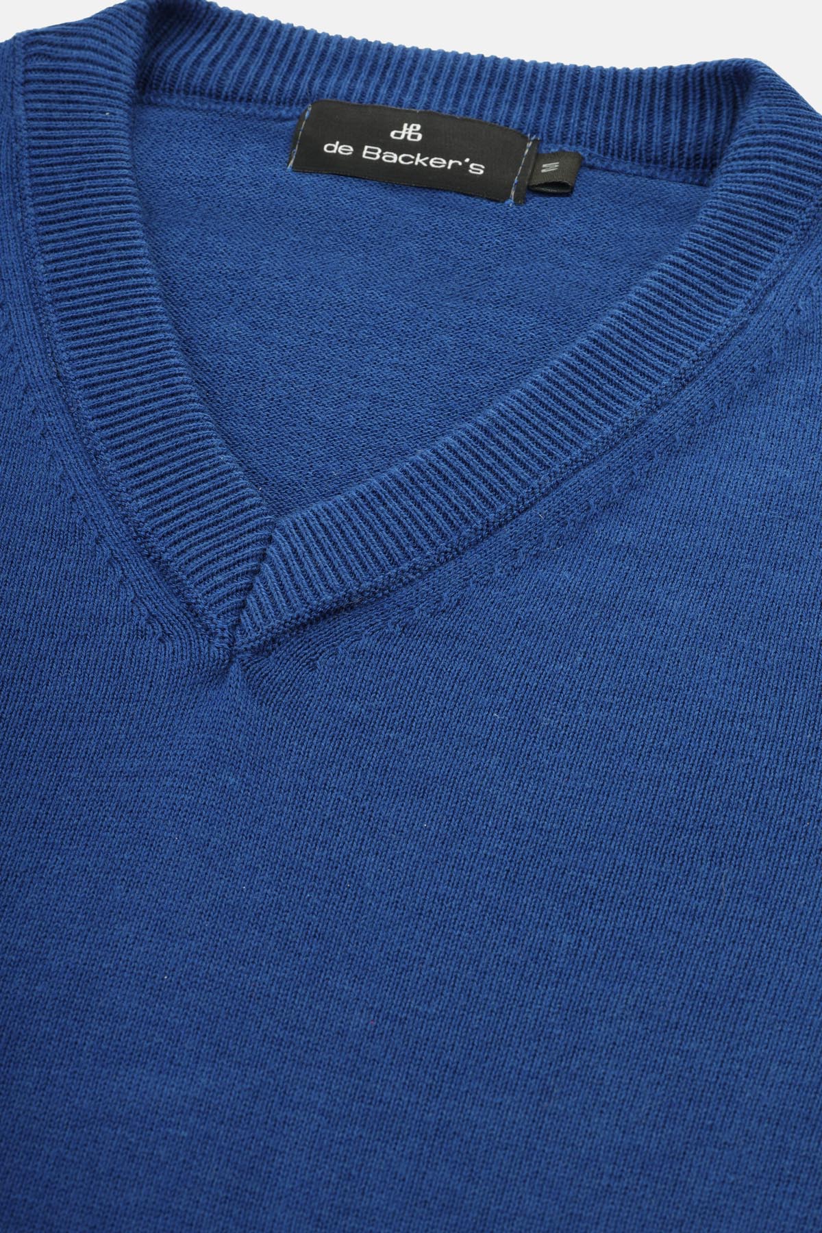 Plain Basic Marian Blue V Neck Pullover