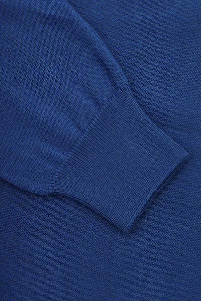 Plain Basic Marian Blue V Neck Pullover
