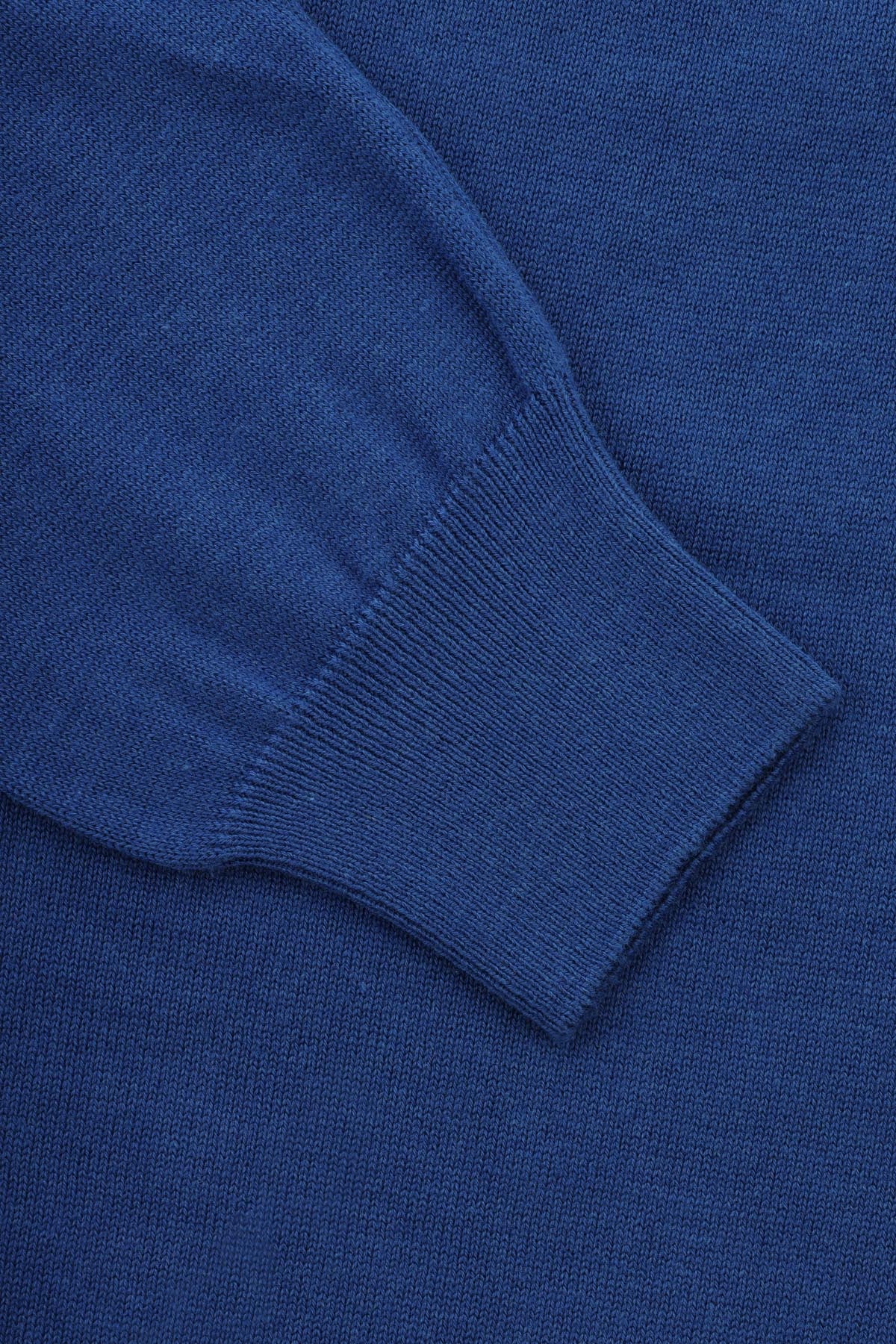 Plain Basic Marian Blue V Neck Pullover