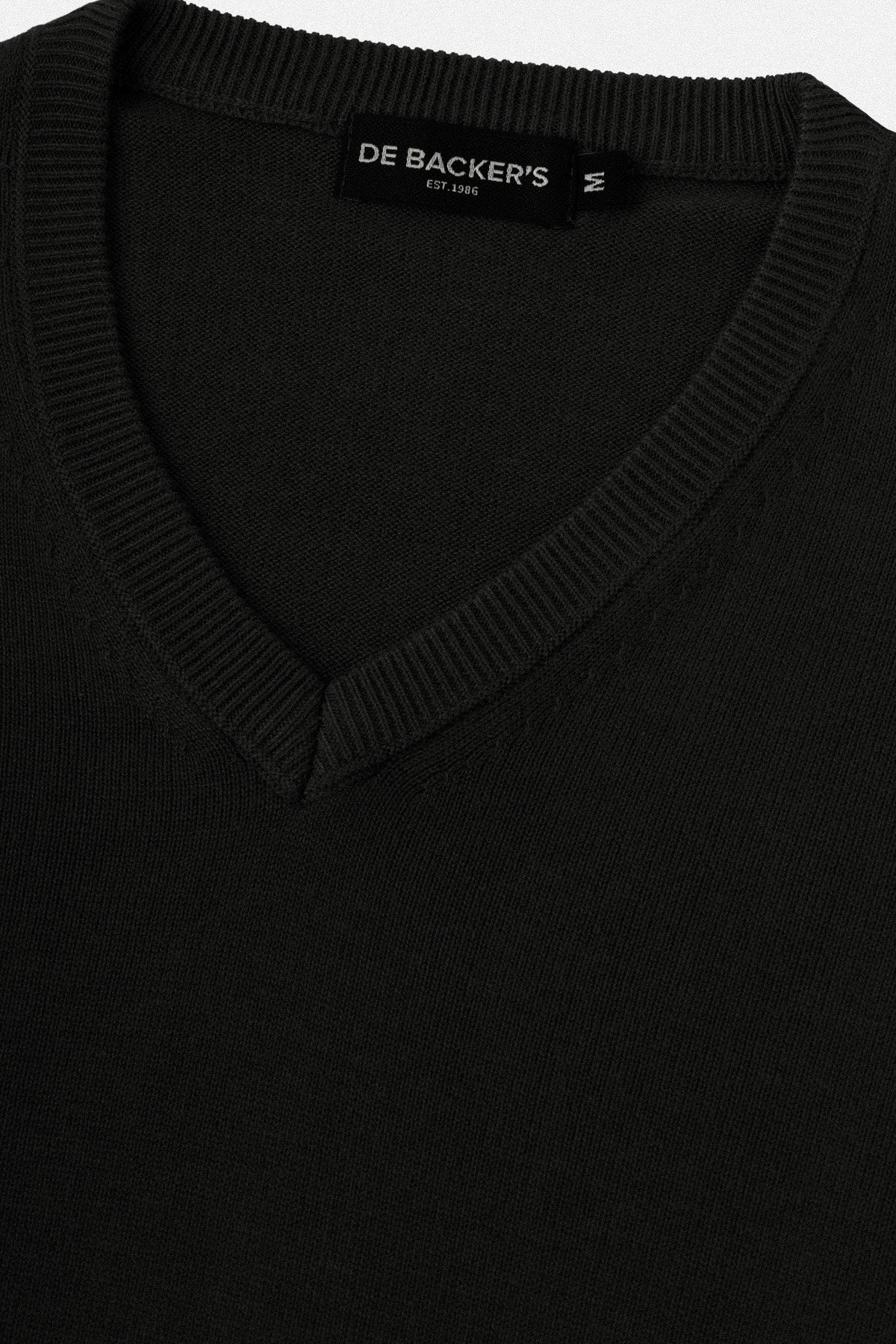 V-Neck Black Pullover