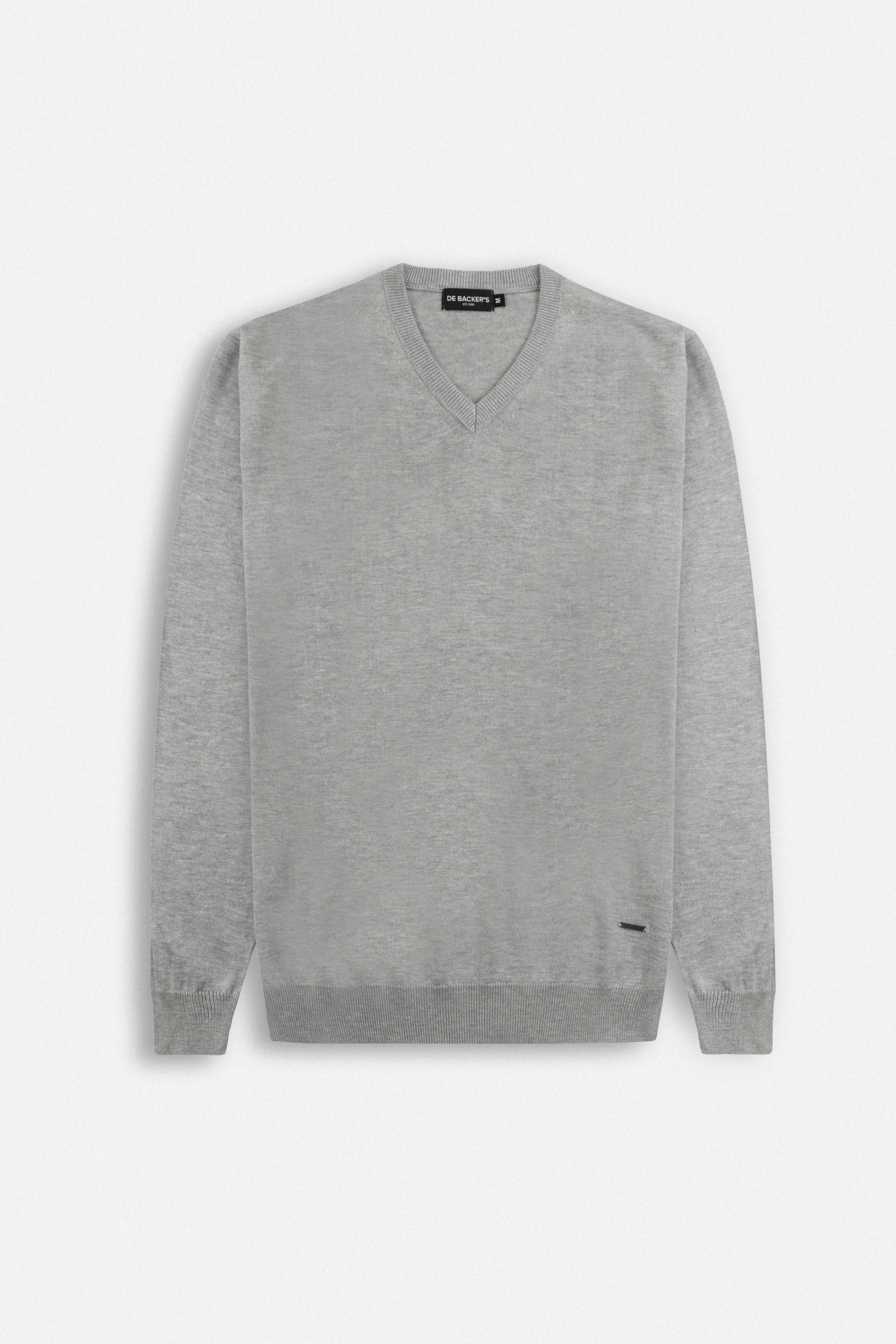 V-Neck Gray Pullover