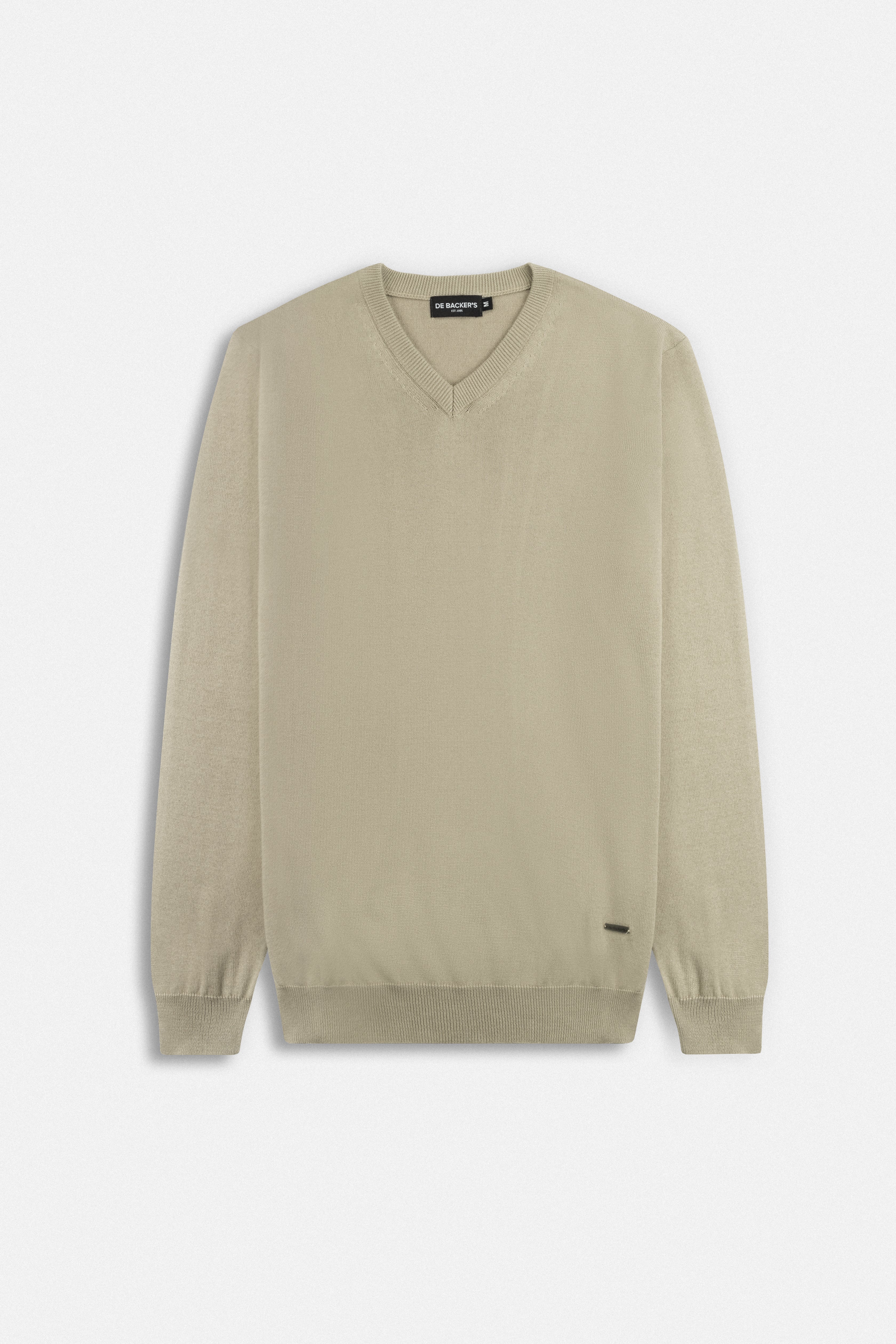 V-Neck Light Beige Pullover