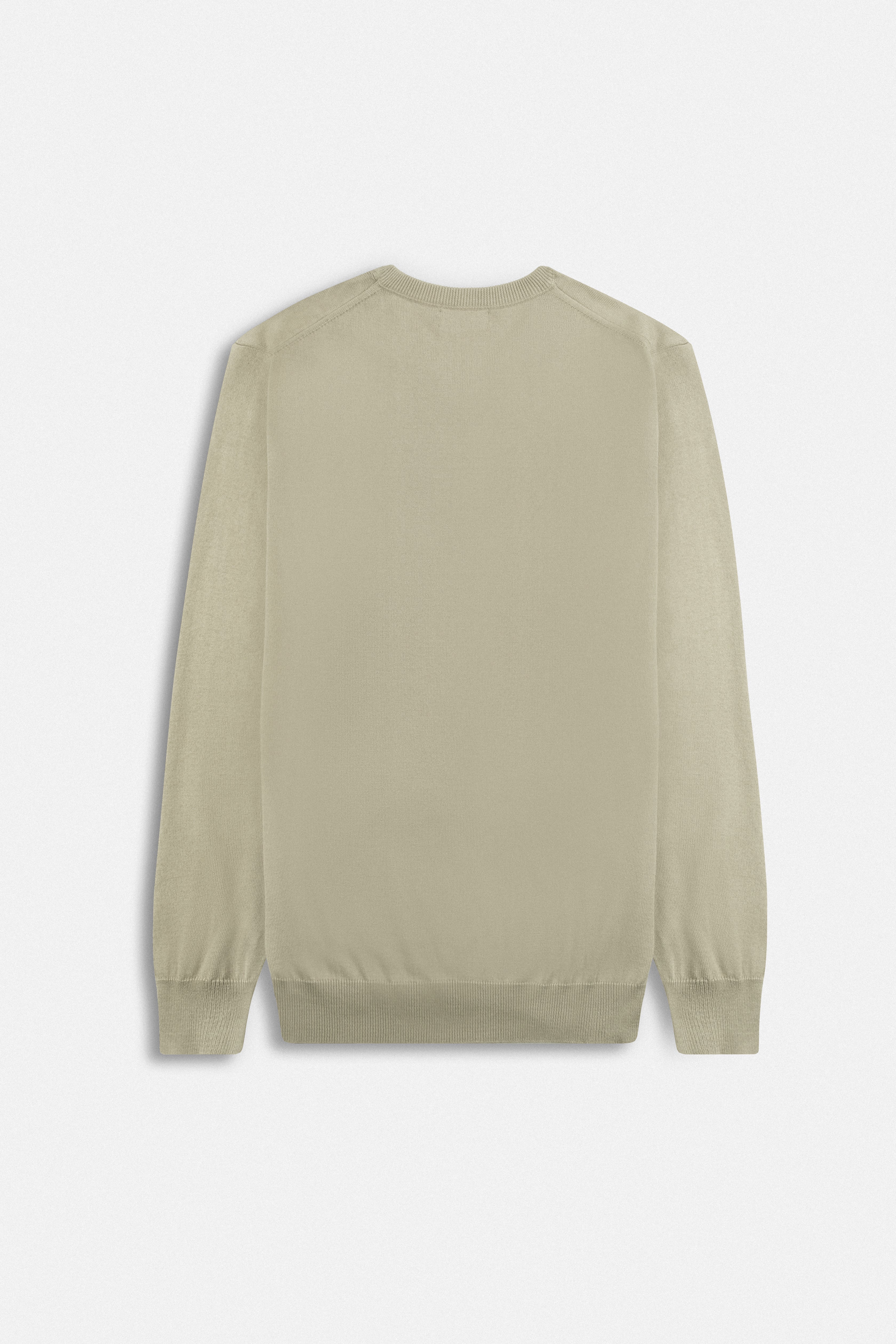 V-Neck Light Beige Pullover