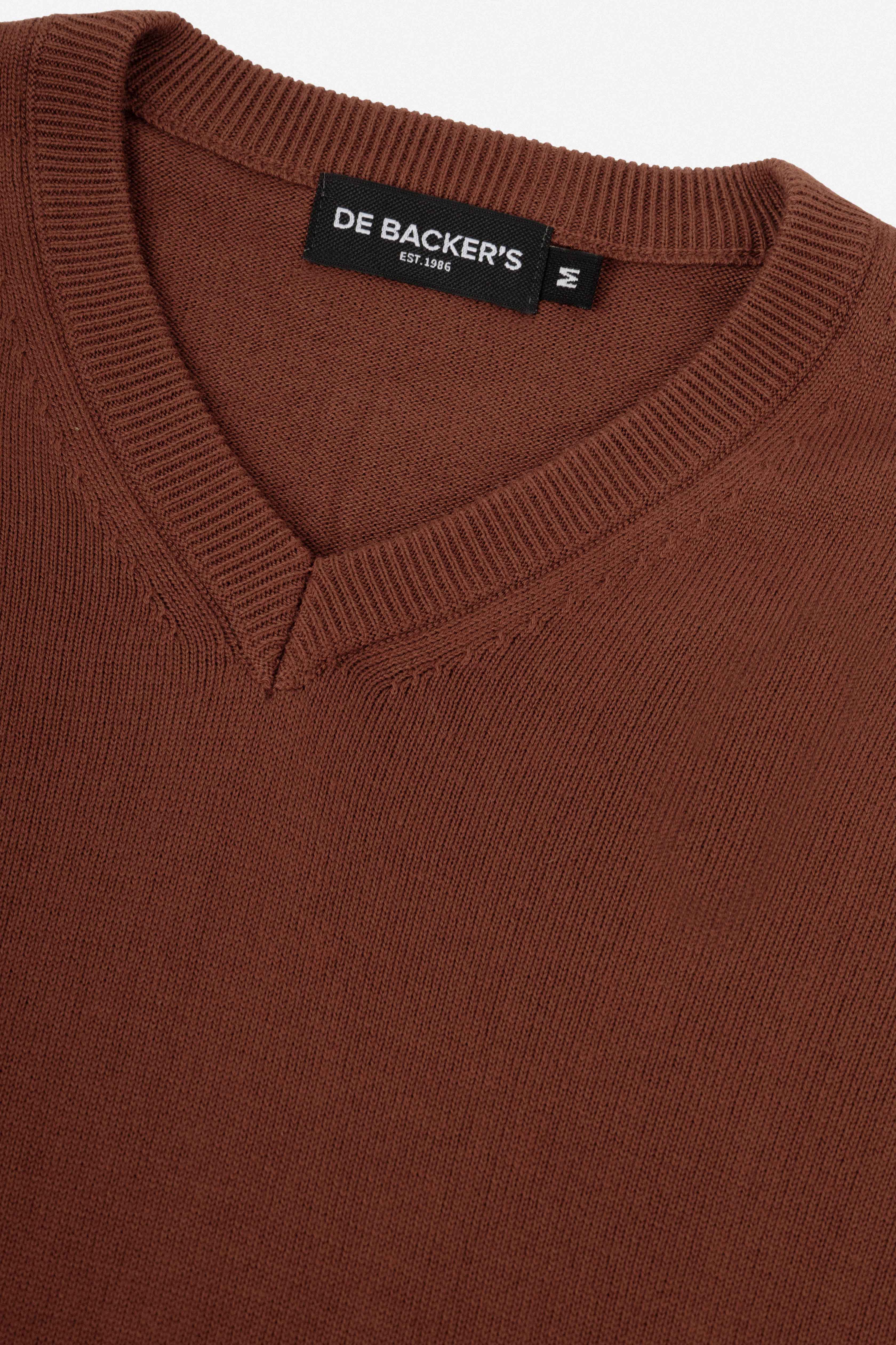 V-Neck Caput mortuum Brown  Pullover