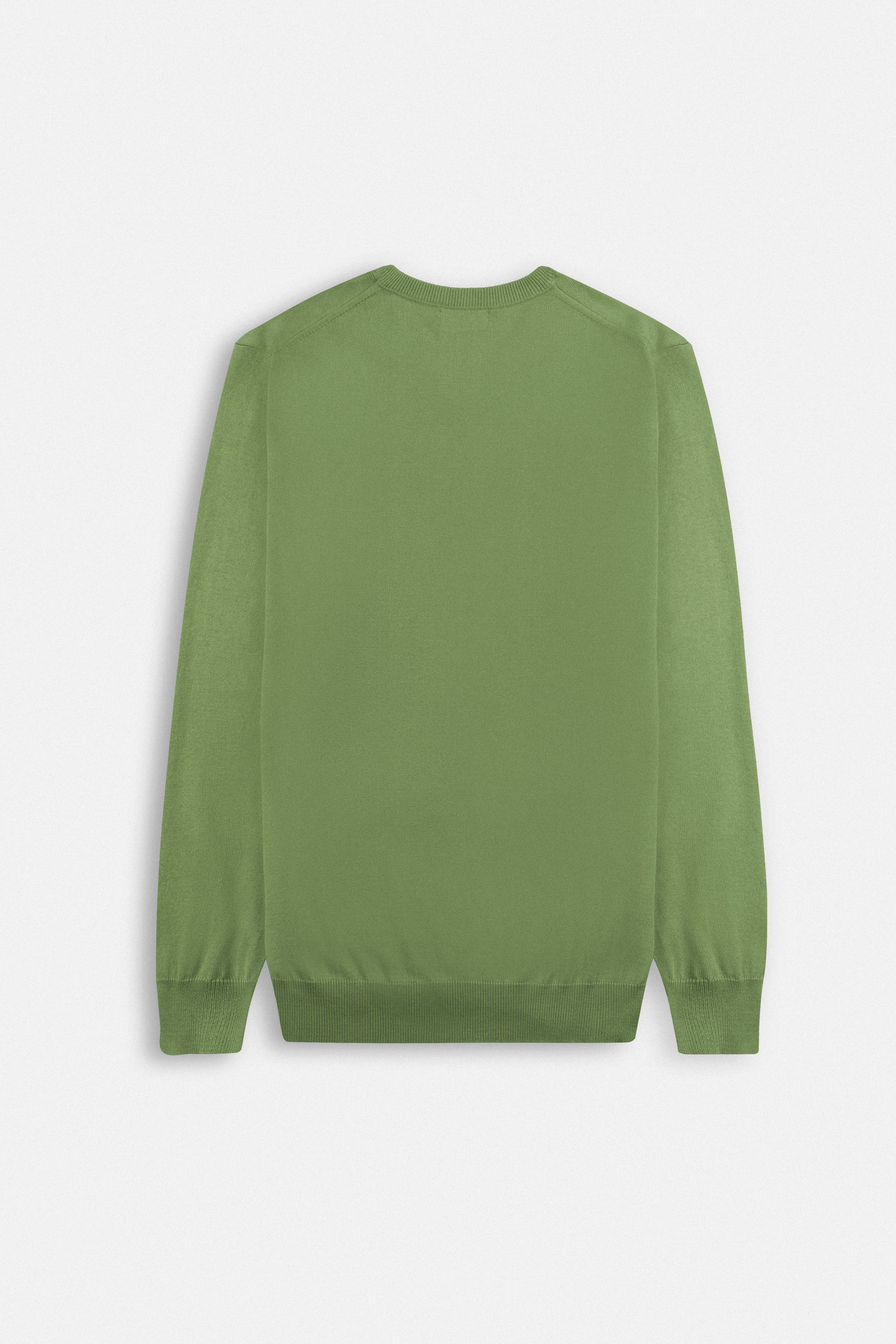 V-Neck Light Green Pullover