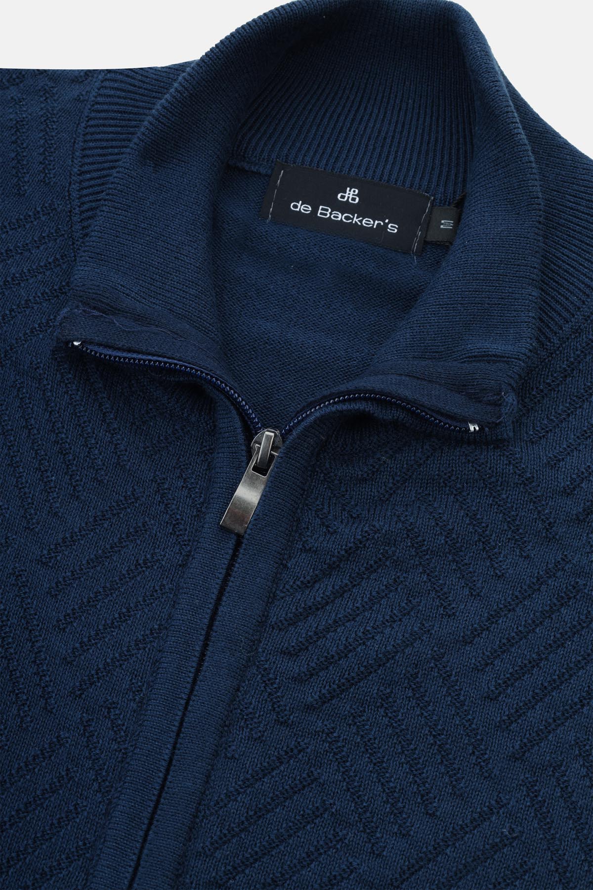 Jacquard Navy Knitted Jacket