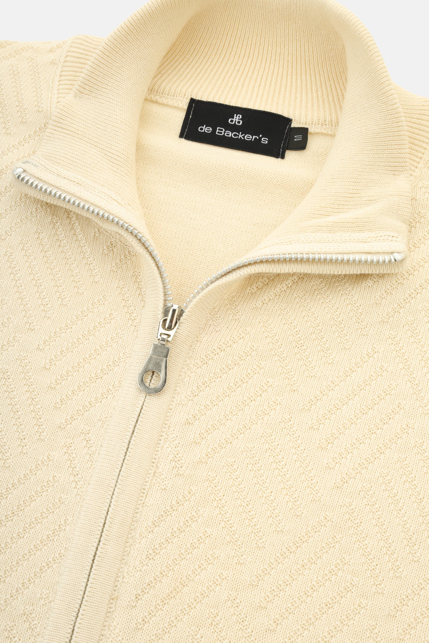 Jacquard Off White Knitted Jacket