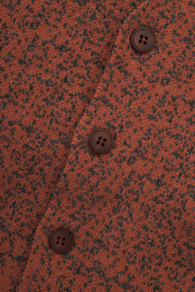 Button up  Jacquard Brick Knitwear Vest