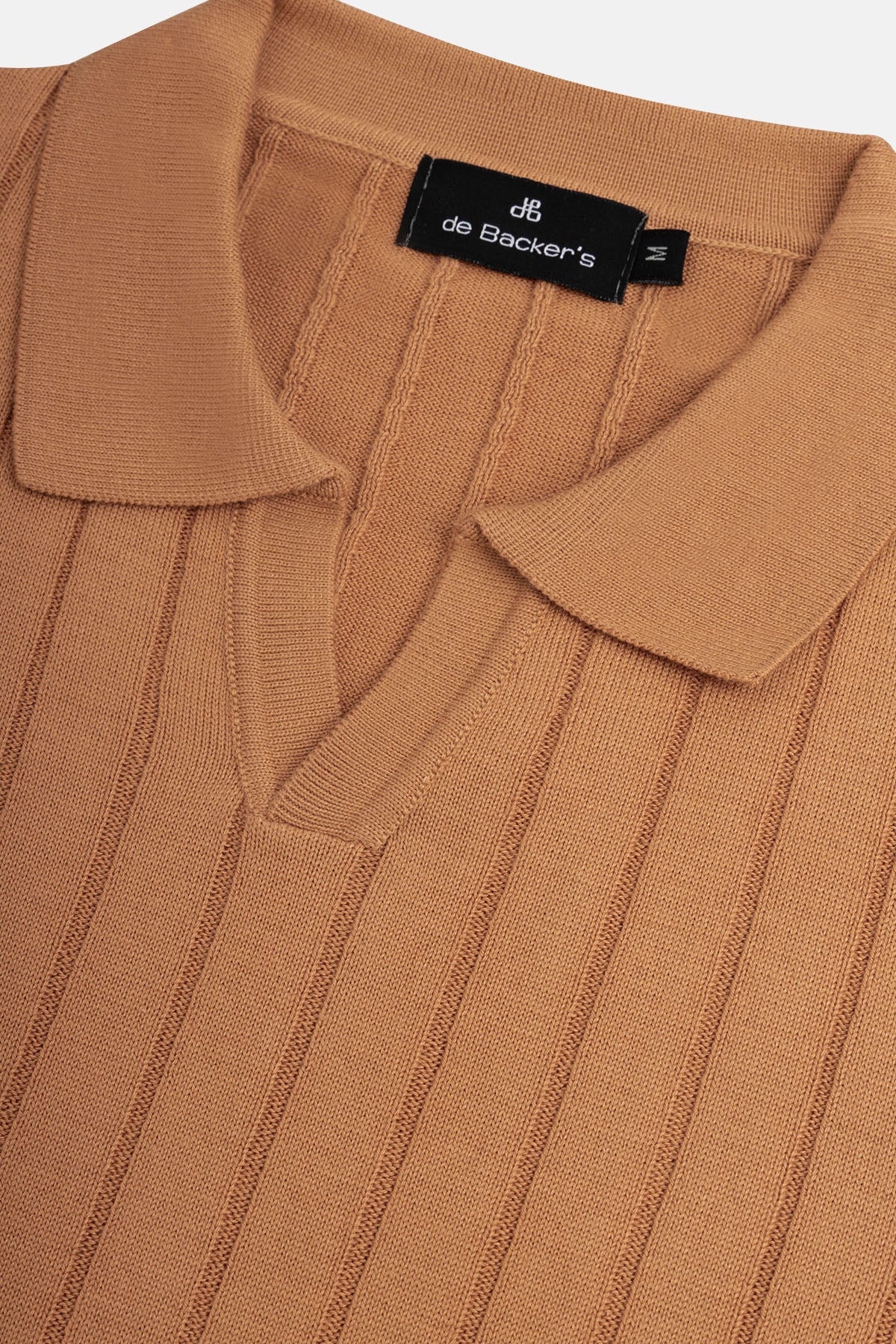 Striped Persian Orange Long-Sleeves Polo Shirt