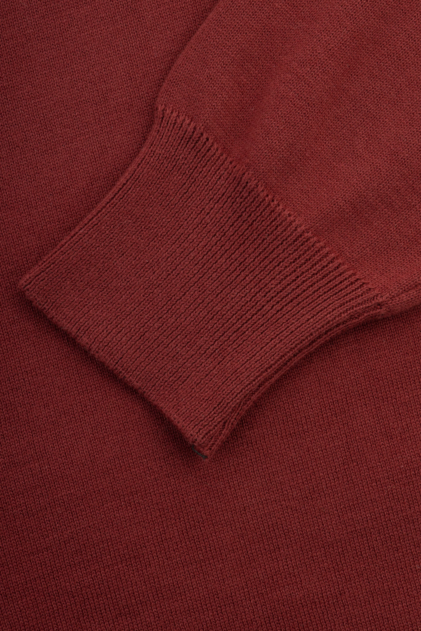Dark Red Solid Brick High Neck Pullover