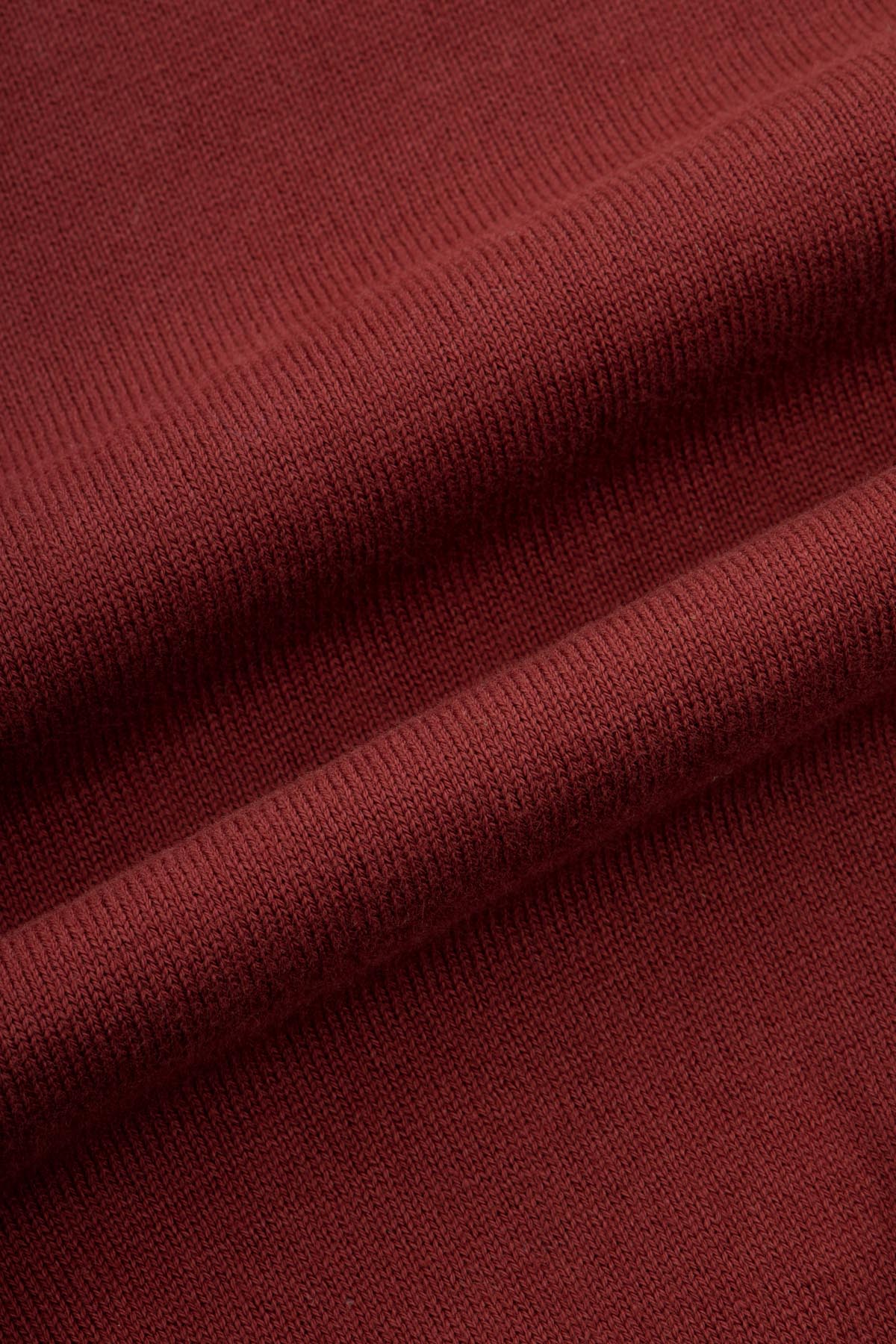 Dark Red Solid Brick High Neck Pullover