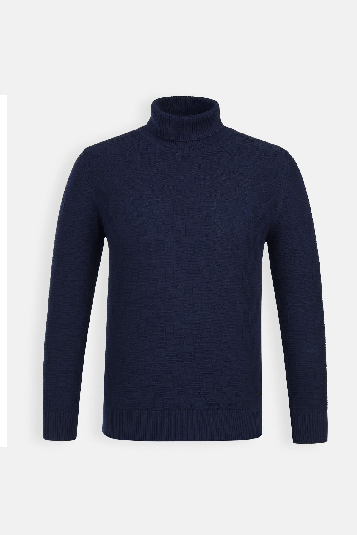 Navy High-neck Pullover