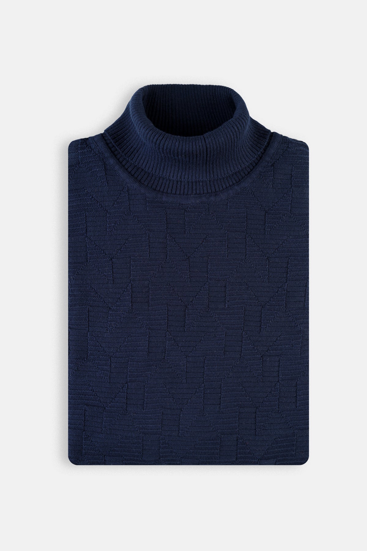 Navy High-neck Pullover