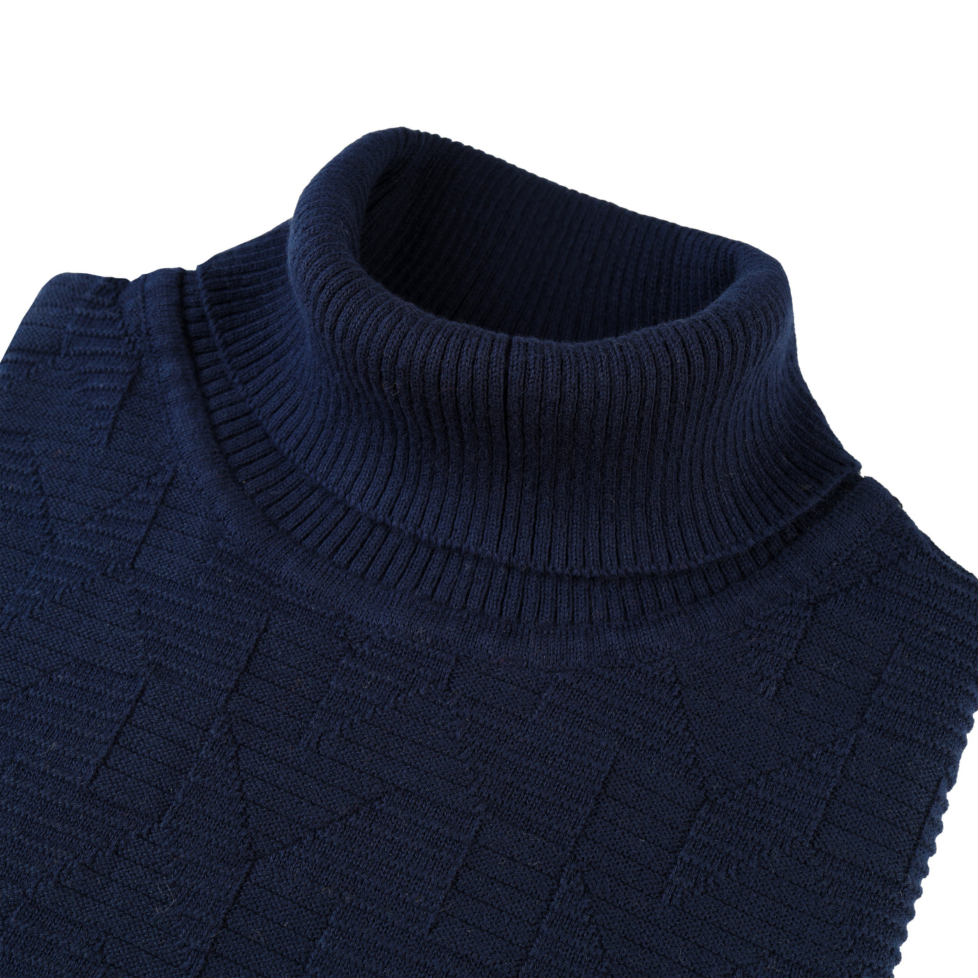 Navy High-neck Pullover