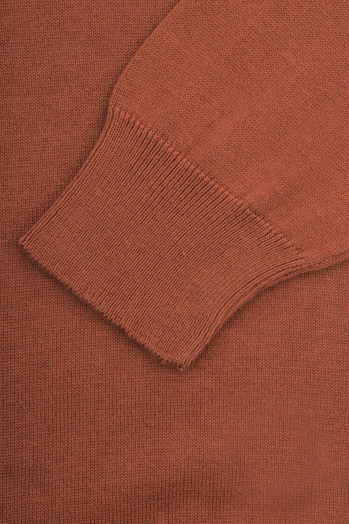 Solid Brick High Neck Pullover