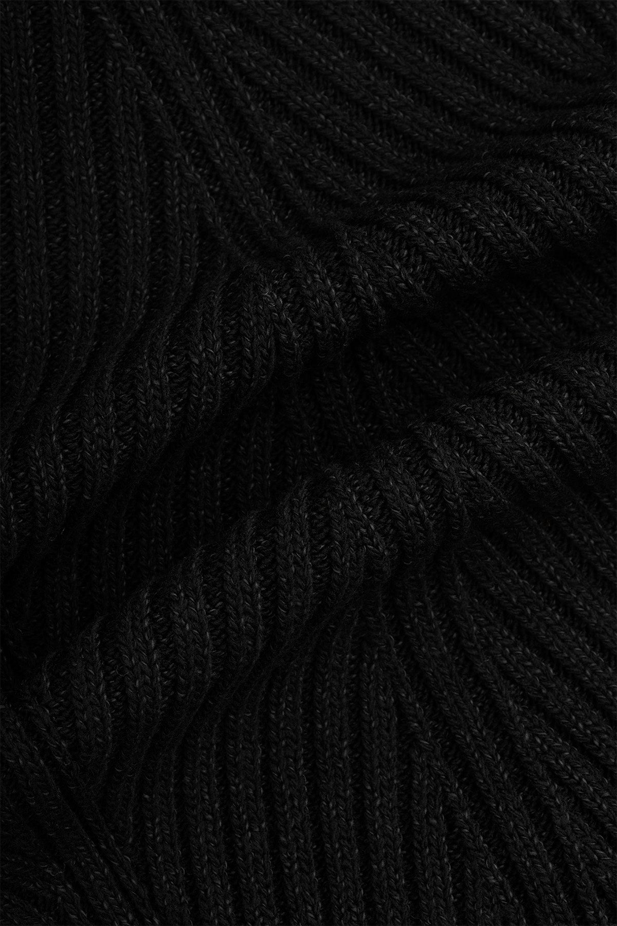 Jacquard Black High-Neck Pullover