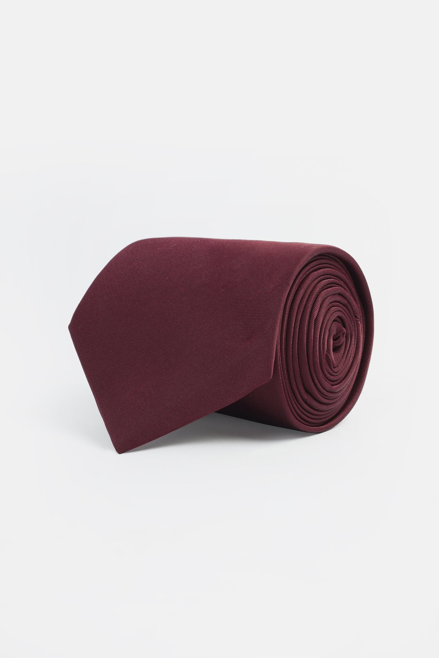 Solid Wine Red Necktie Handkerchief