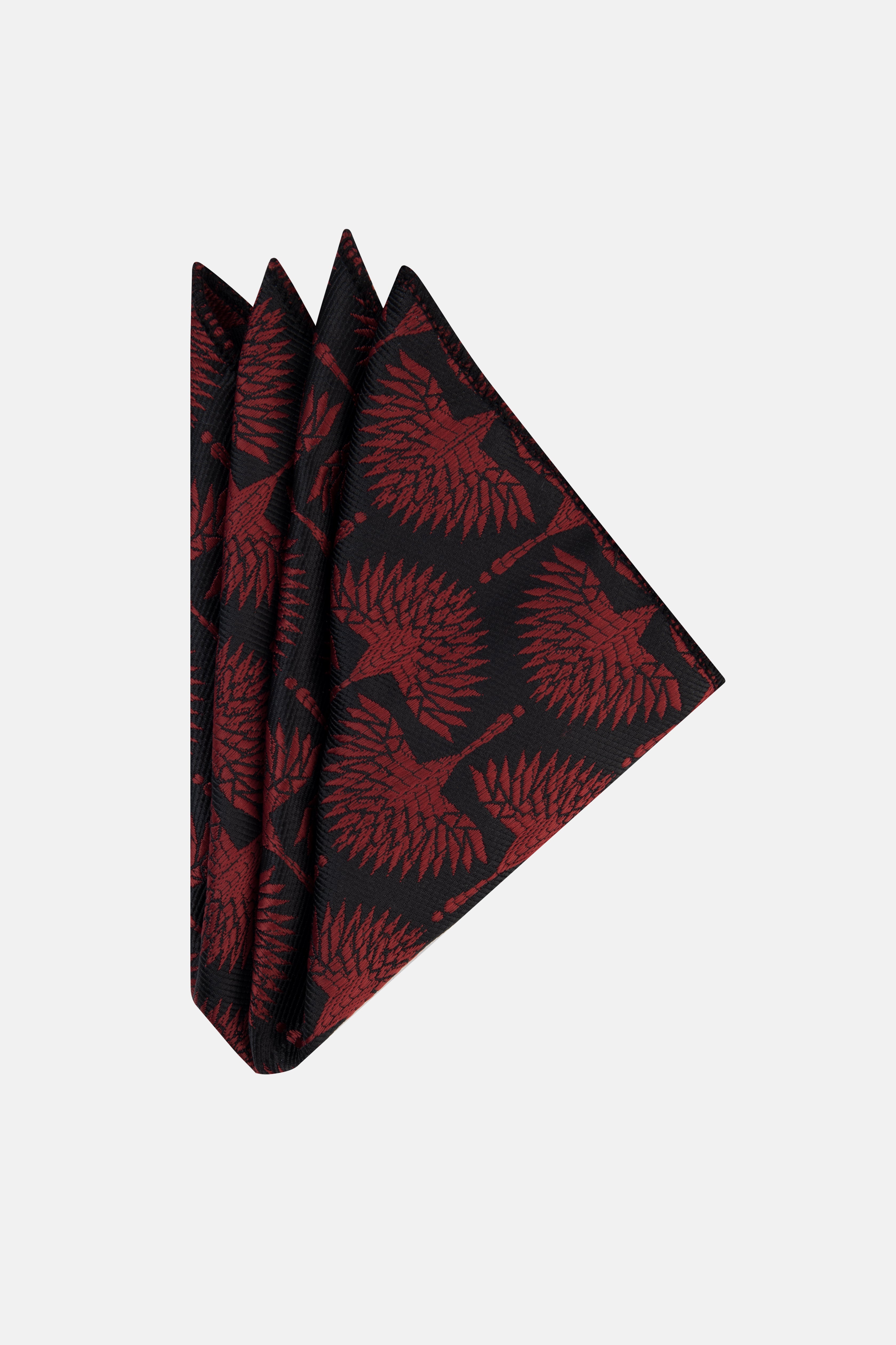 Jacquard Dark-Red & Black Necktie