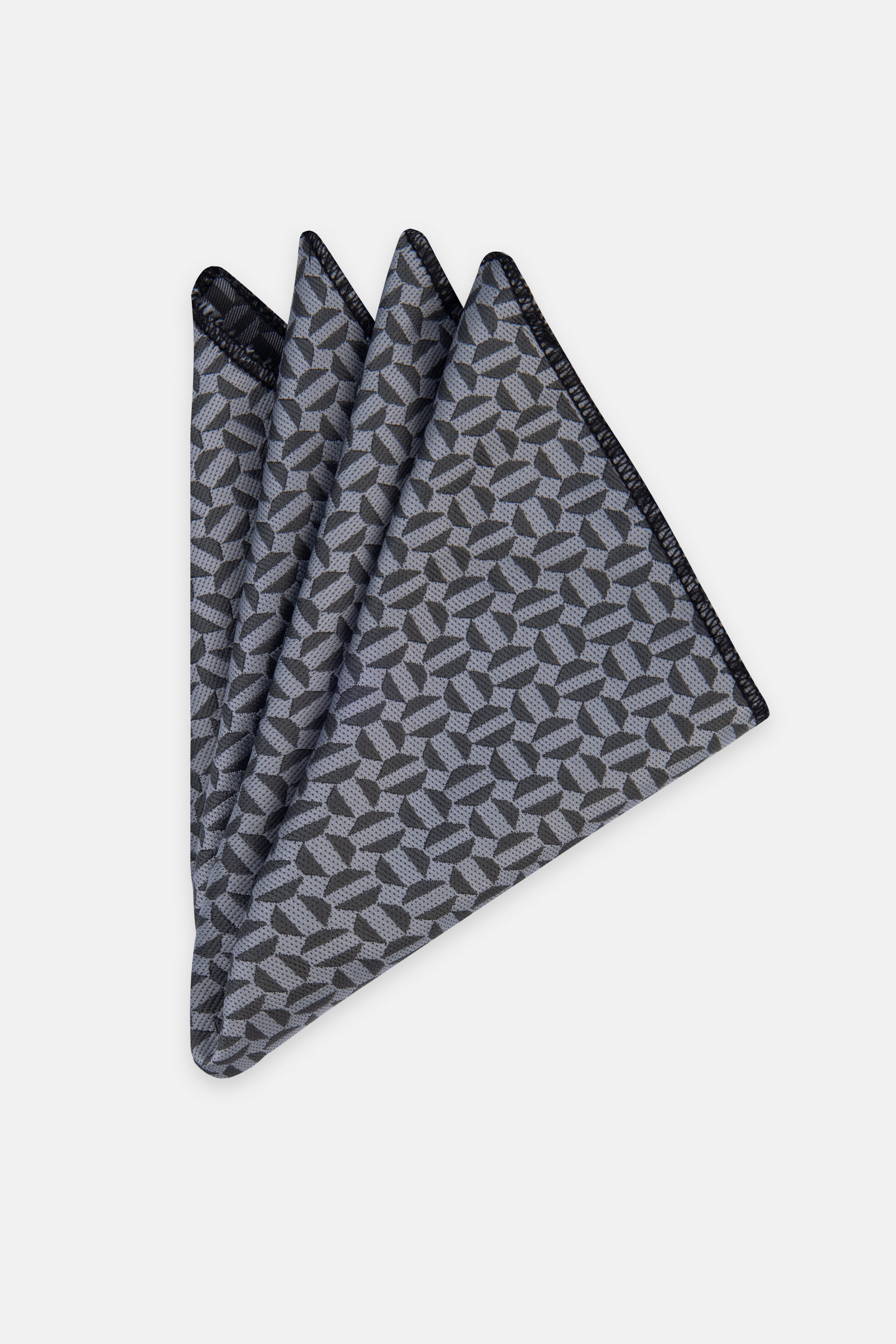 Jacquard Geometric Gray & Black Necktie