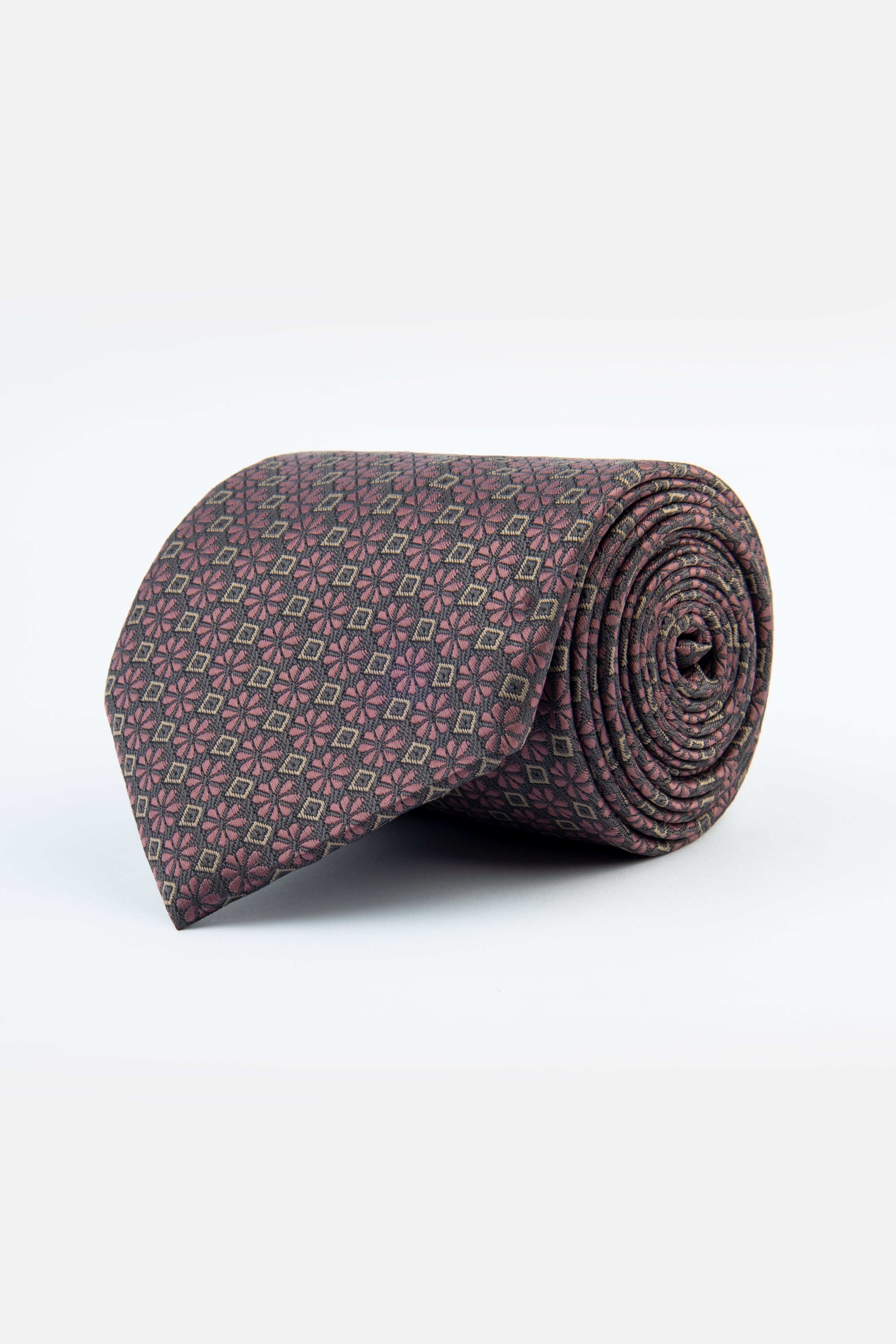 Jacquard Black & Rose Necktie