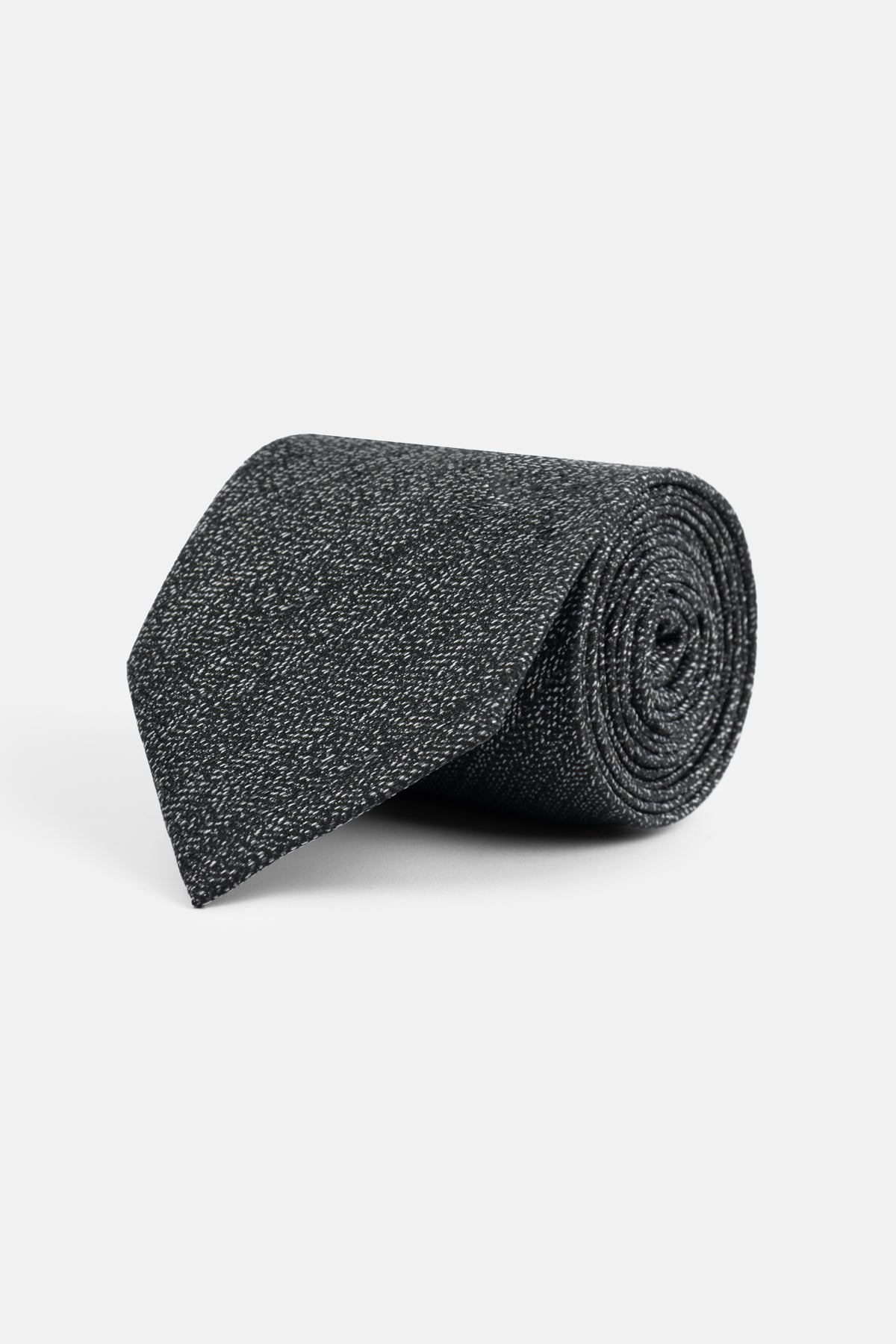 Jacquard Black Tie Necktie with Handkerchief