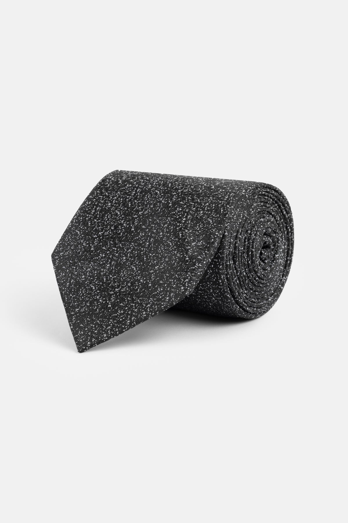 Jacquard Black Tie Necktie with Handkerchief