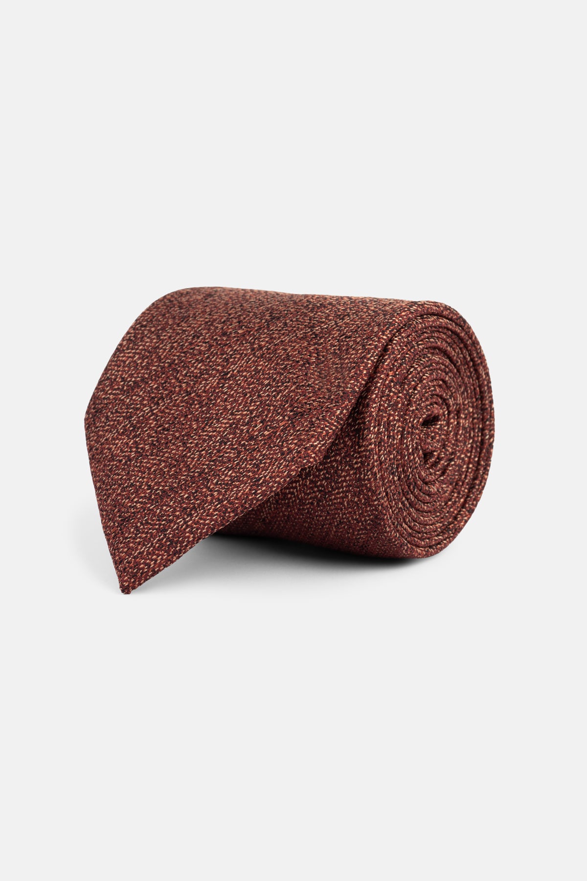 Jacquard Reddish Brown  Tie Necktie with Handkerchief