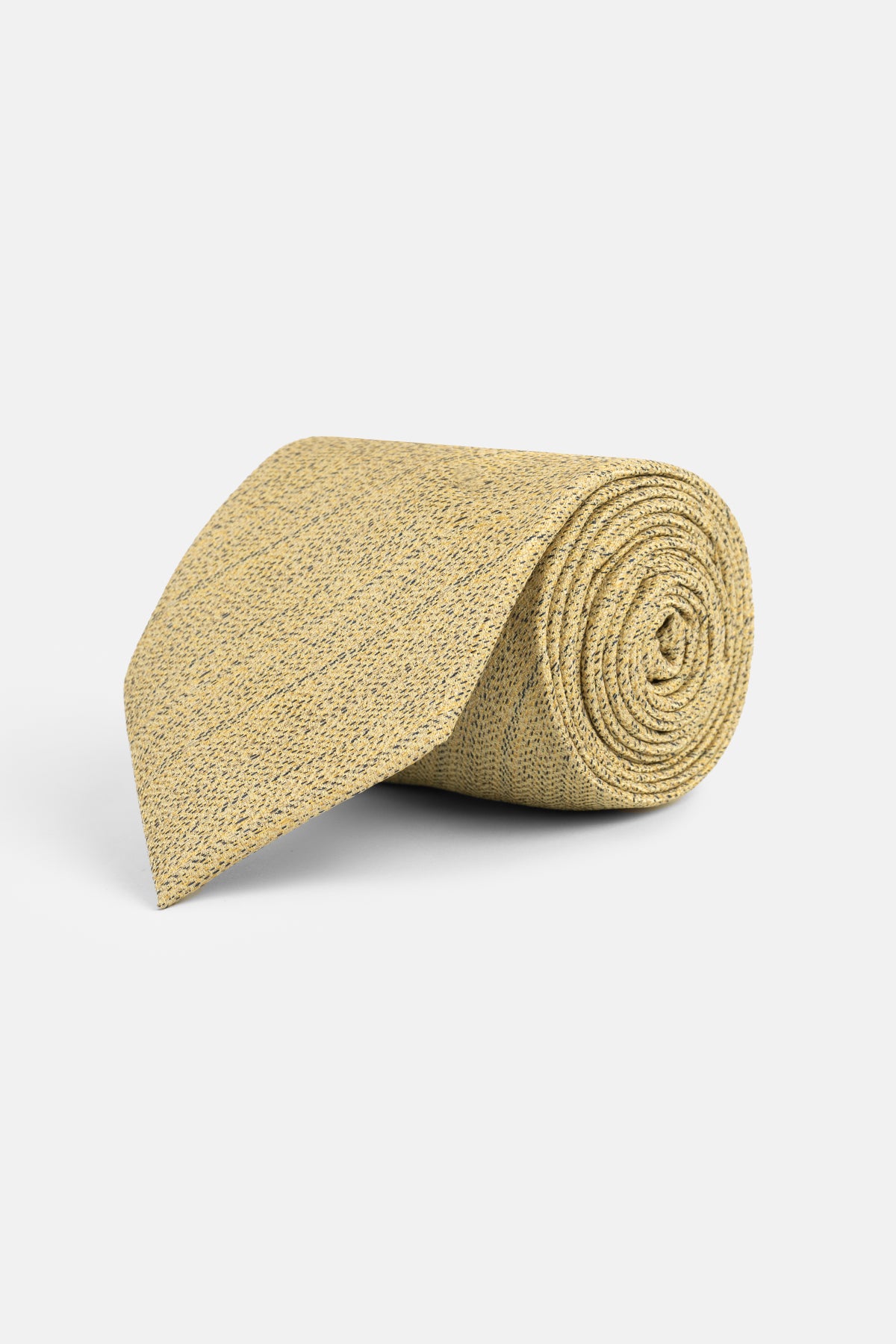 Jacquard Yellow Tie Necktie with Handkerchief