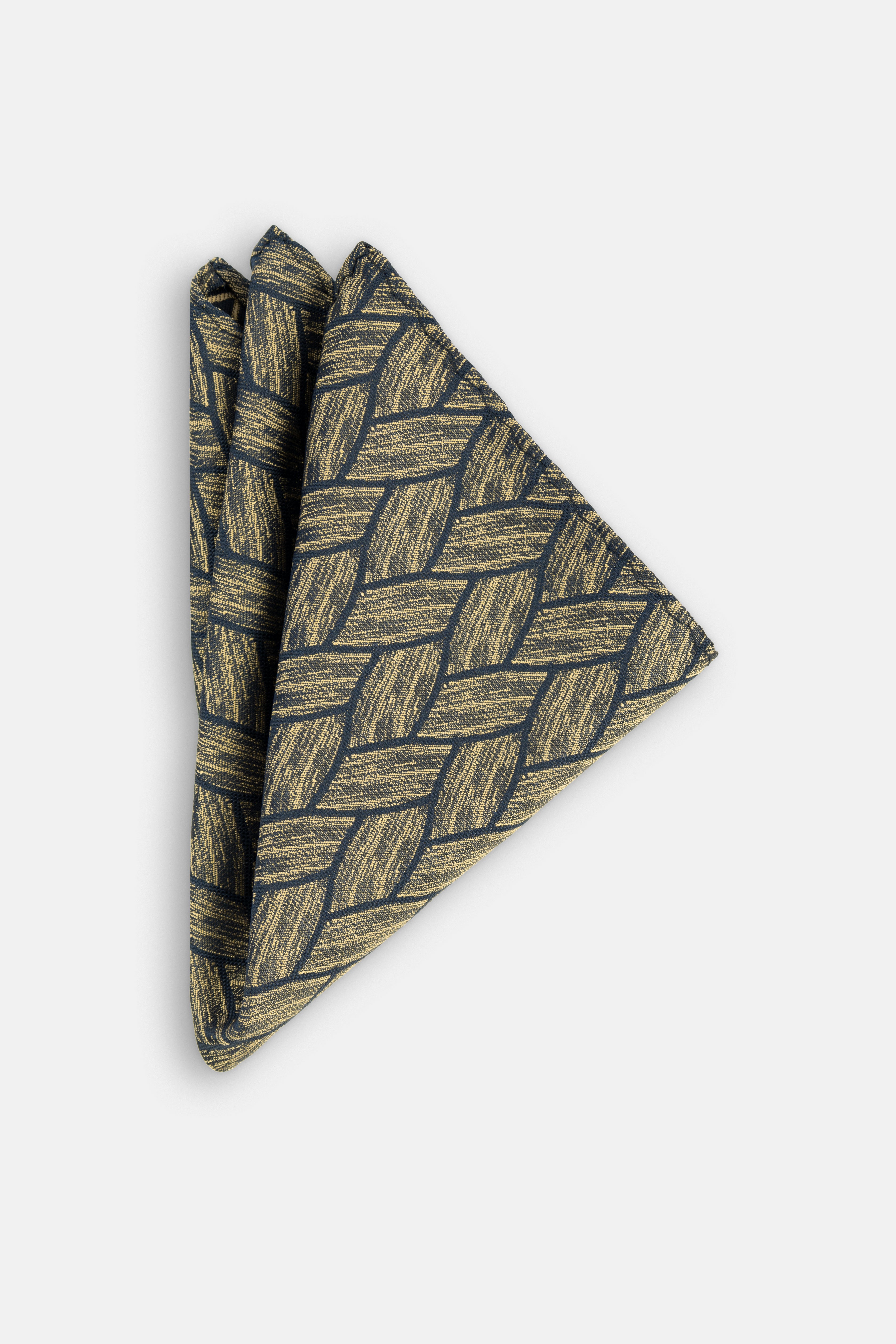 Jacquard Light Yellow Tie Necktie with Handkerchief