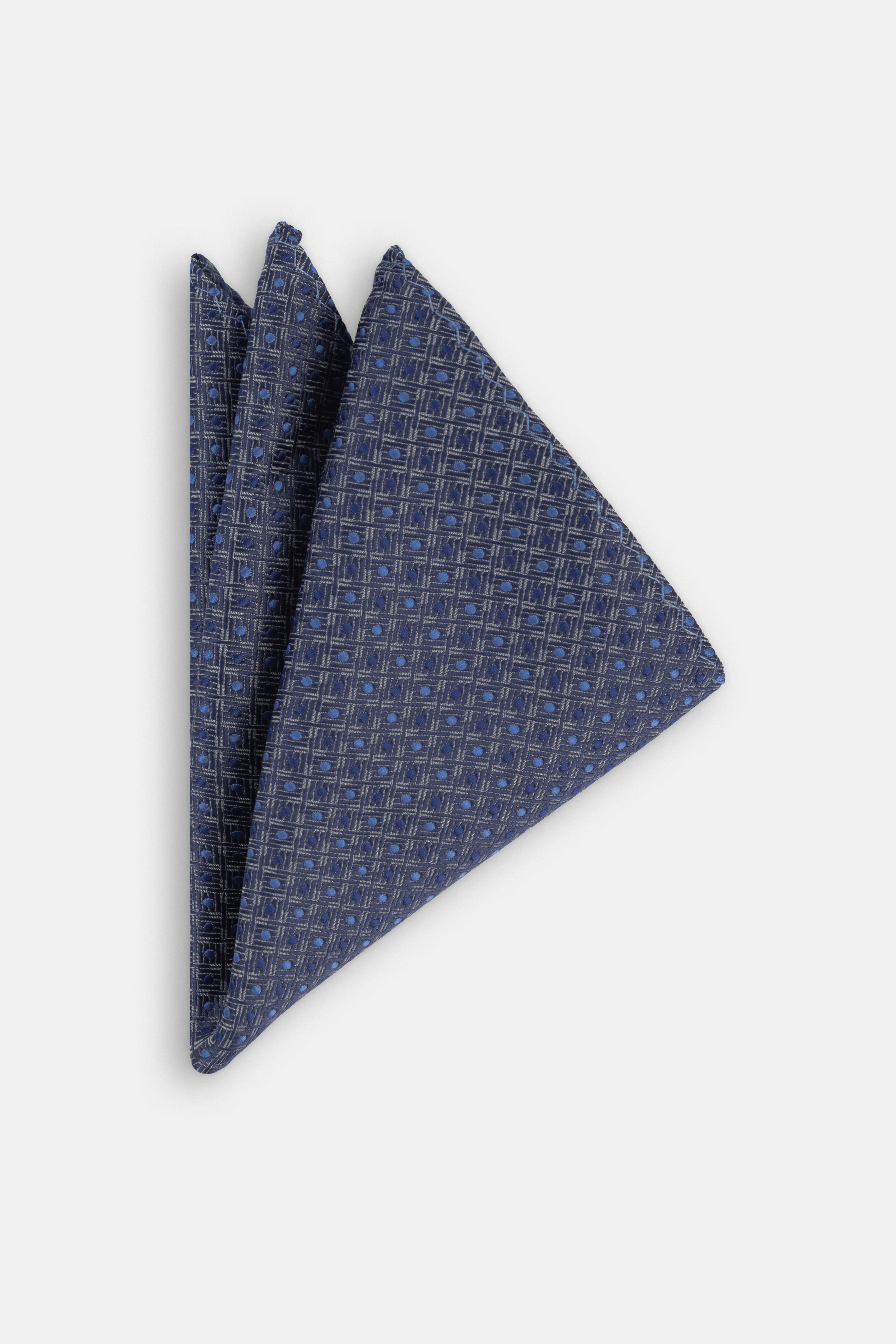 Dotted Navy Tie Necktie with Handkerchief