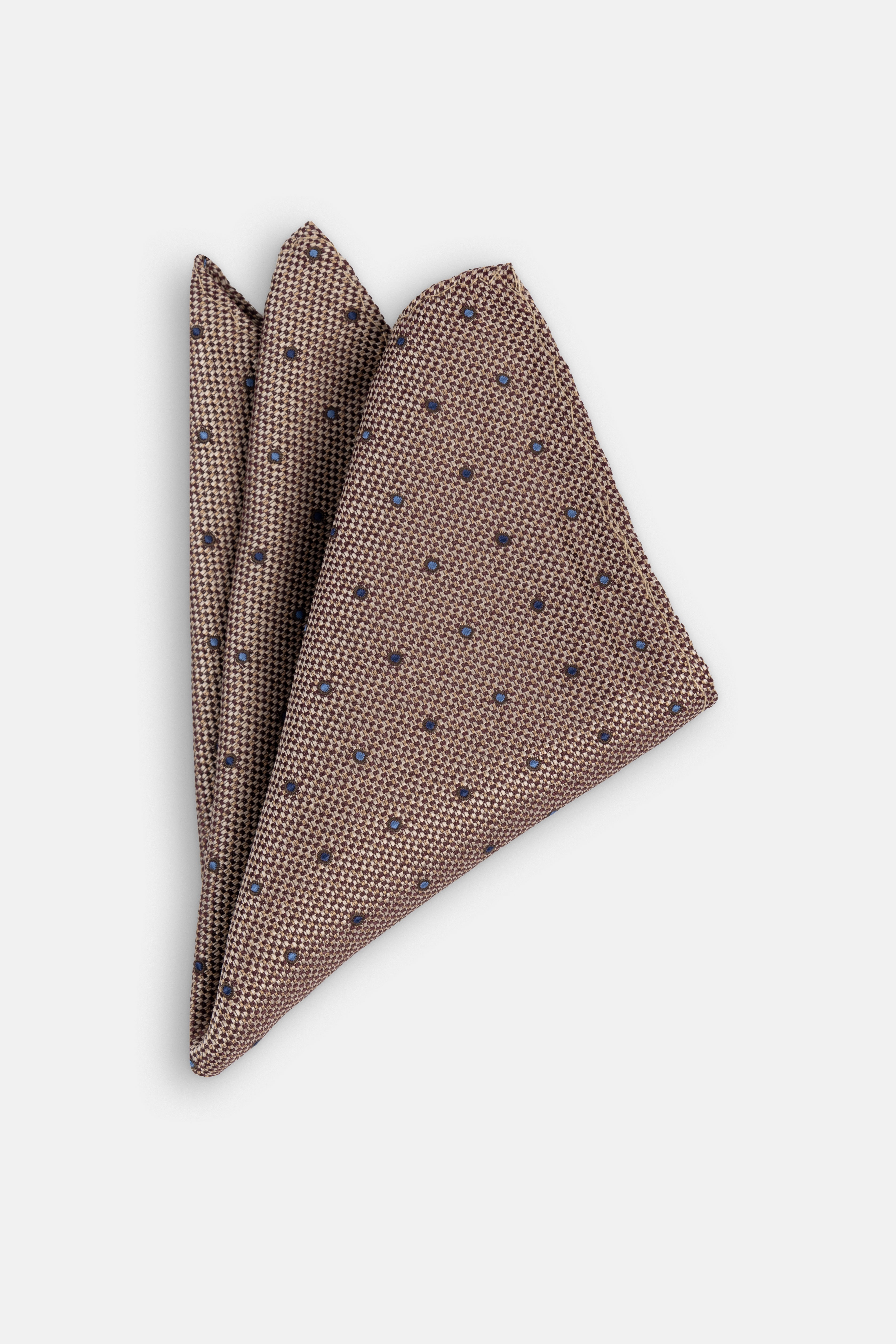 Jacquard Light Brown Tie Necktie with Handkerchief