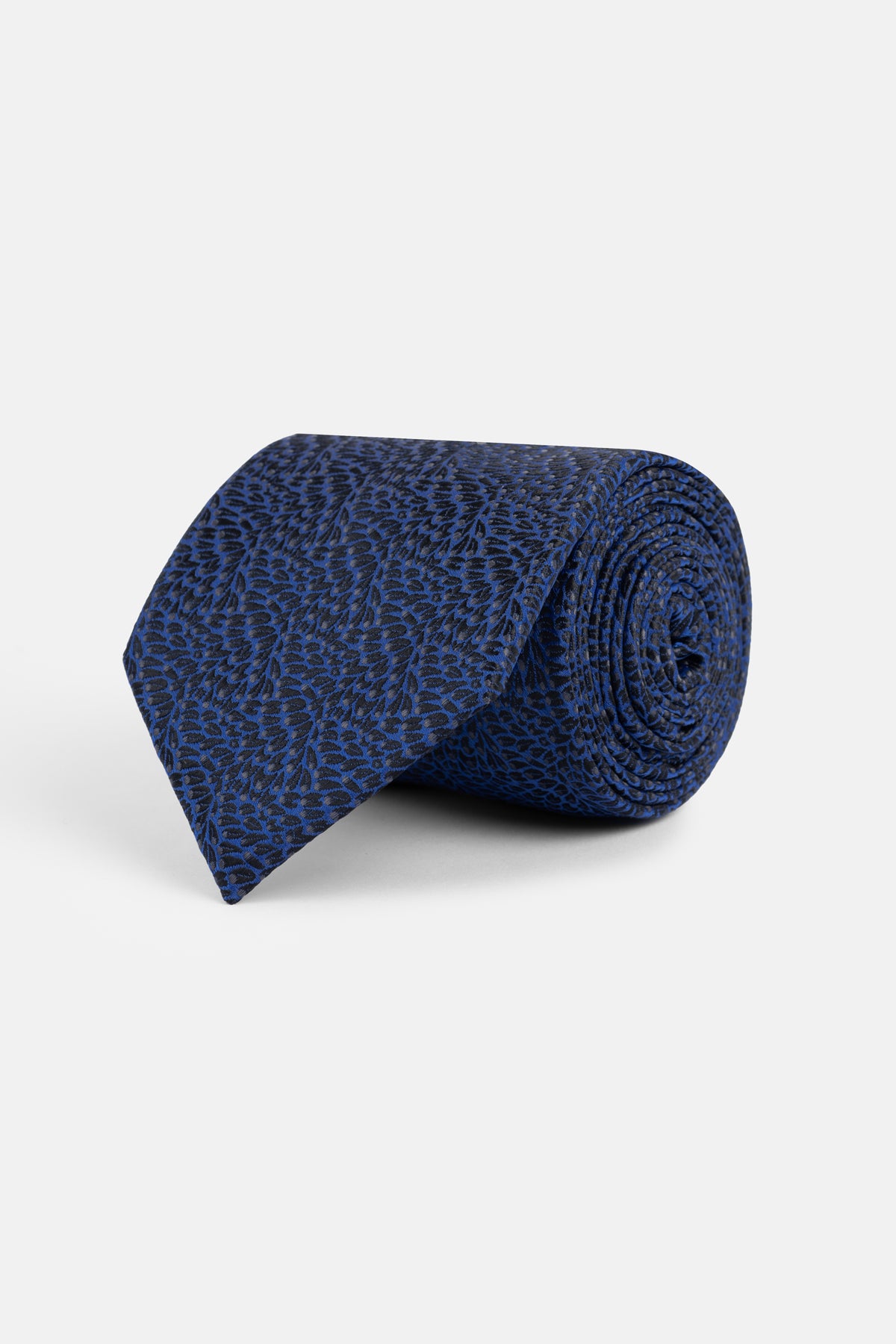 Jacquard Navy Tie Necktie with Handkerchief