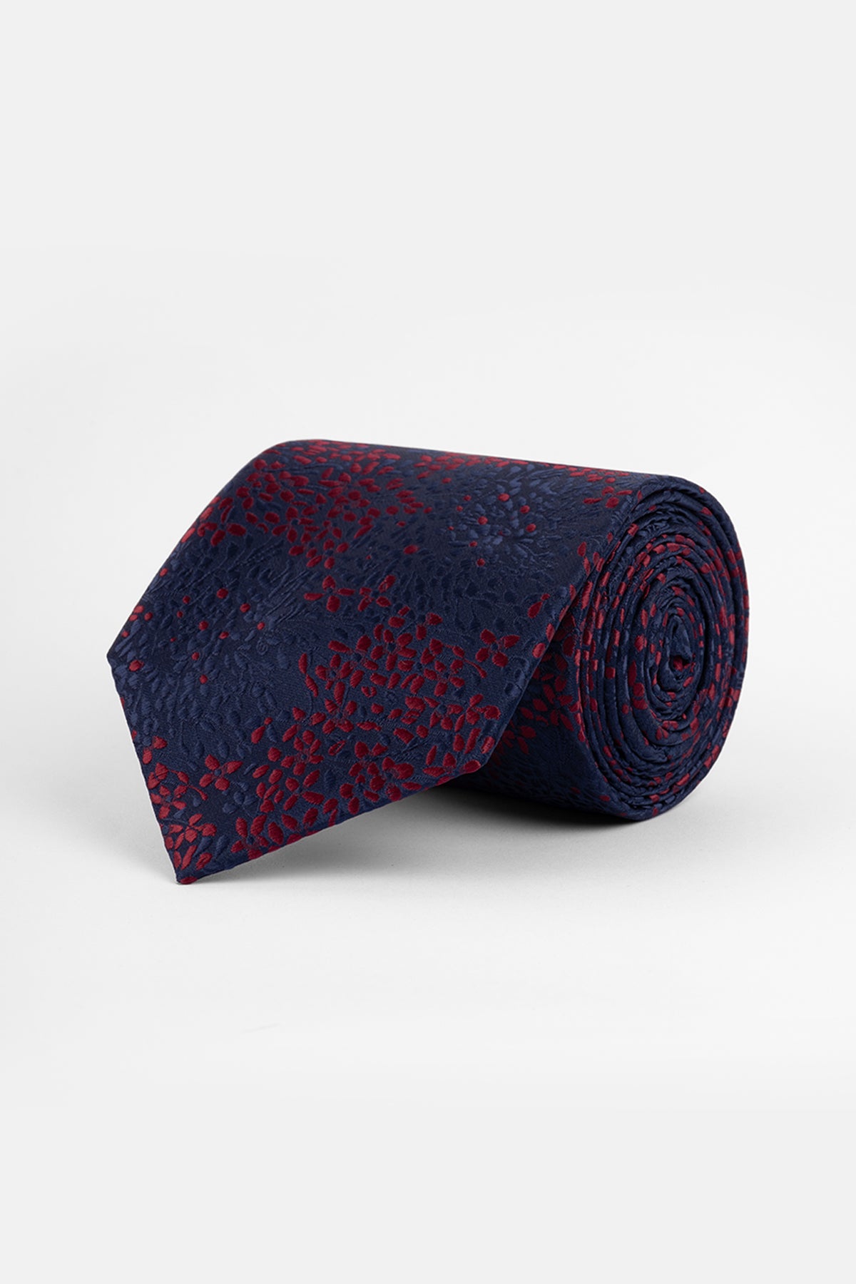 Dotted Navy Tie Necktie with Handkerchief