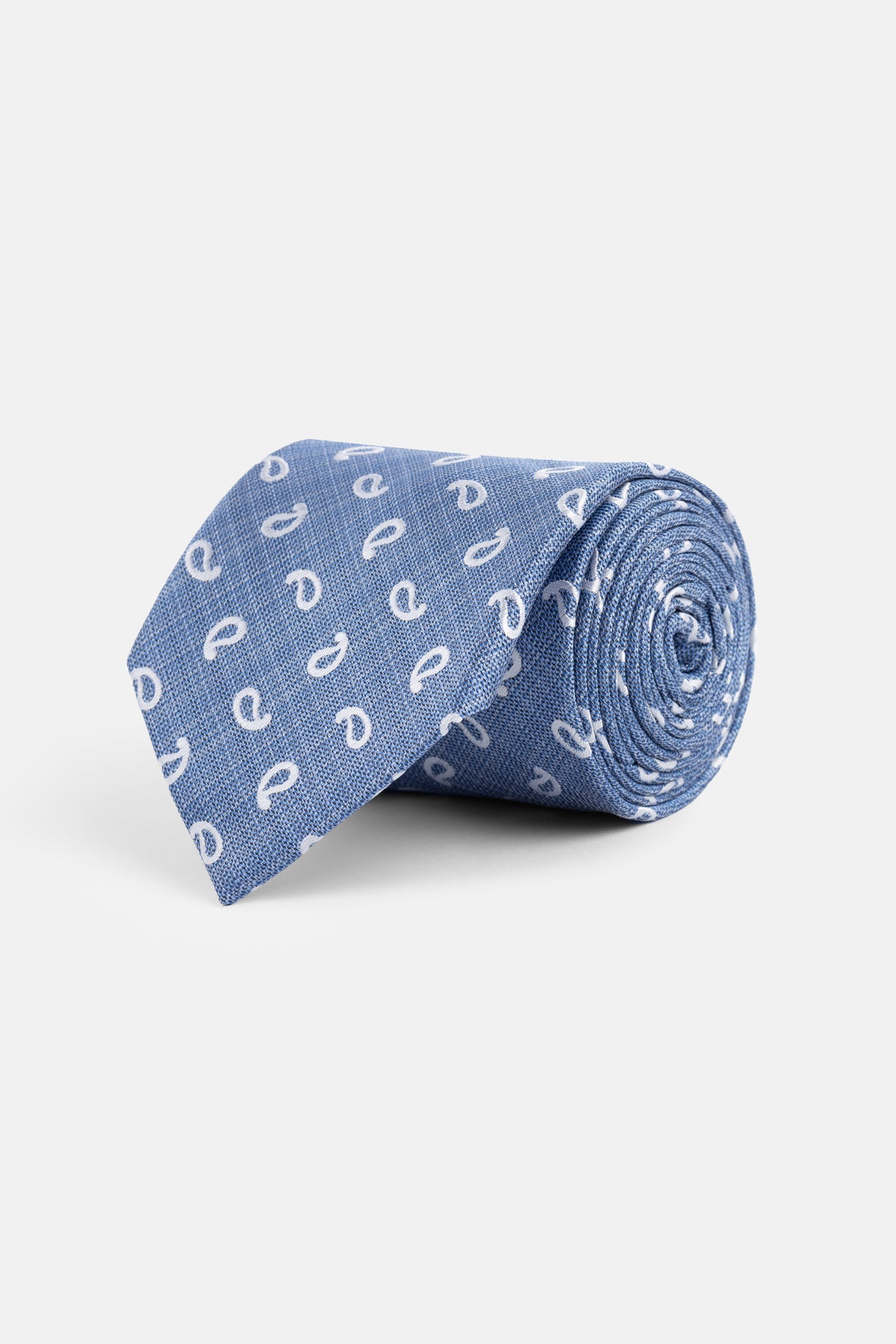 Jacquard Blue Tie Necktie with Handkerchief